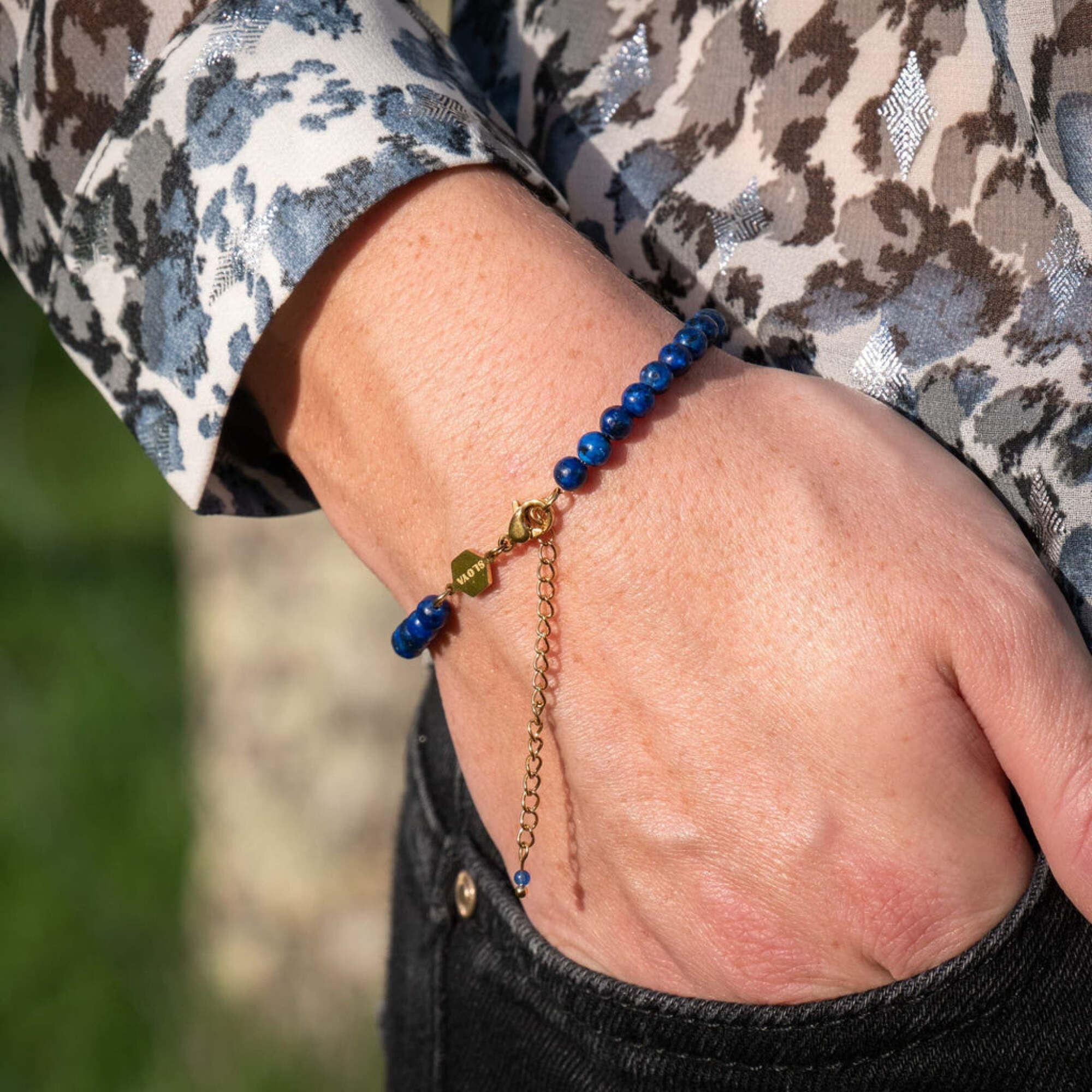 Bracelet Serena en pierres Lapis-lazuli