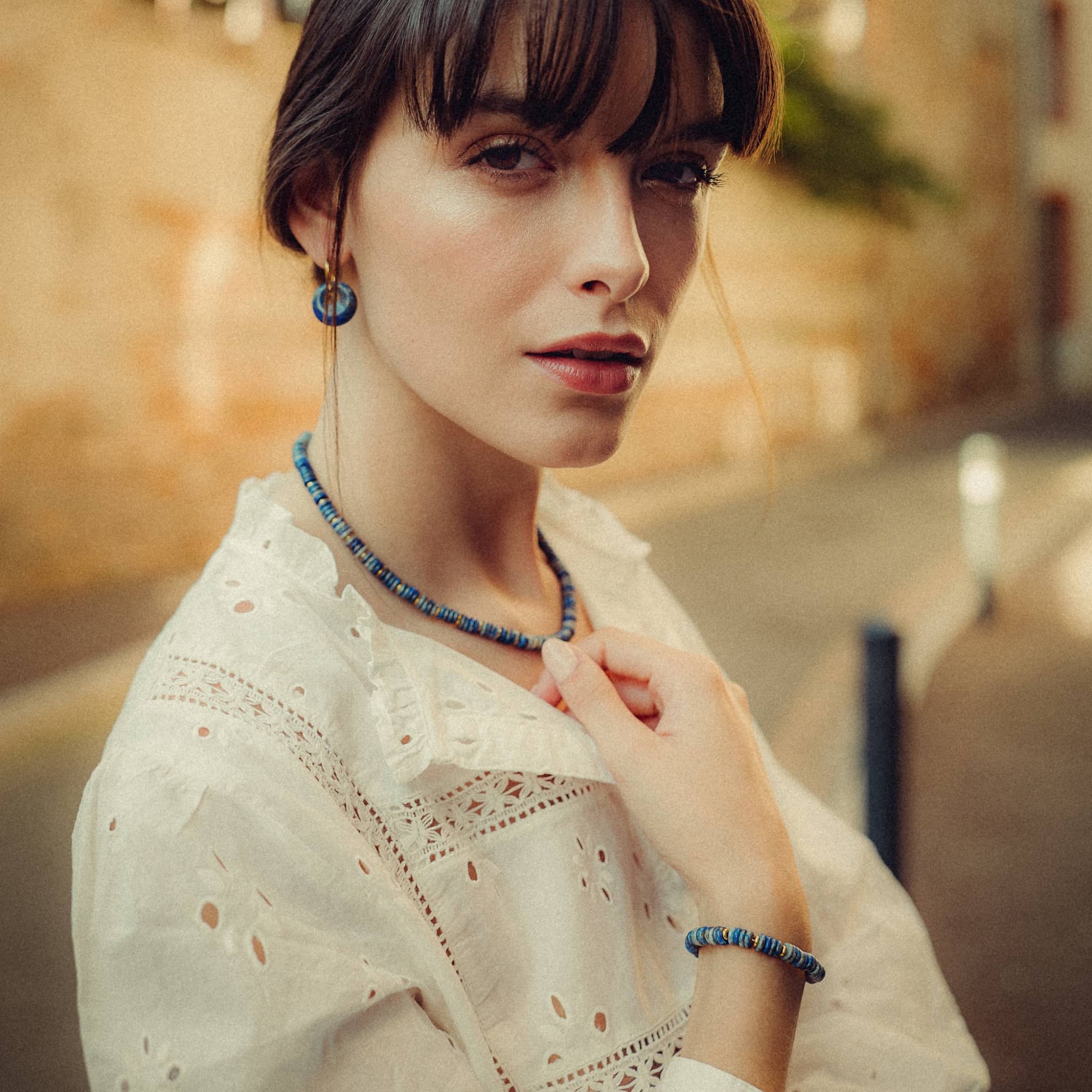 Collier Blima en pierres Lapis-lazuli