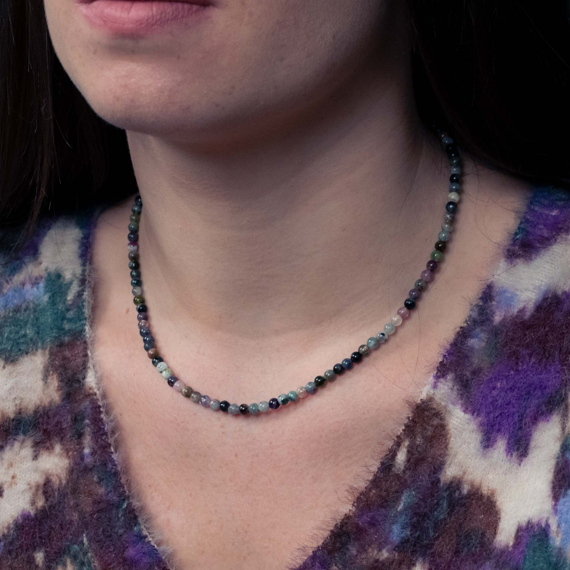 Collier, bracelet et boucles d'oreilles Serena en pierres Tourmaline