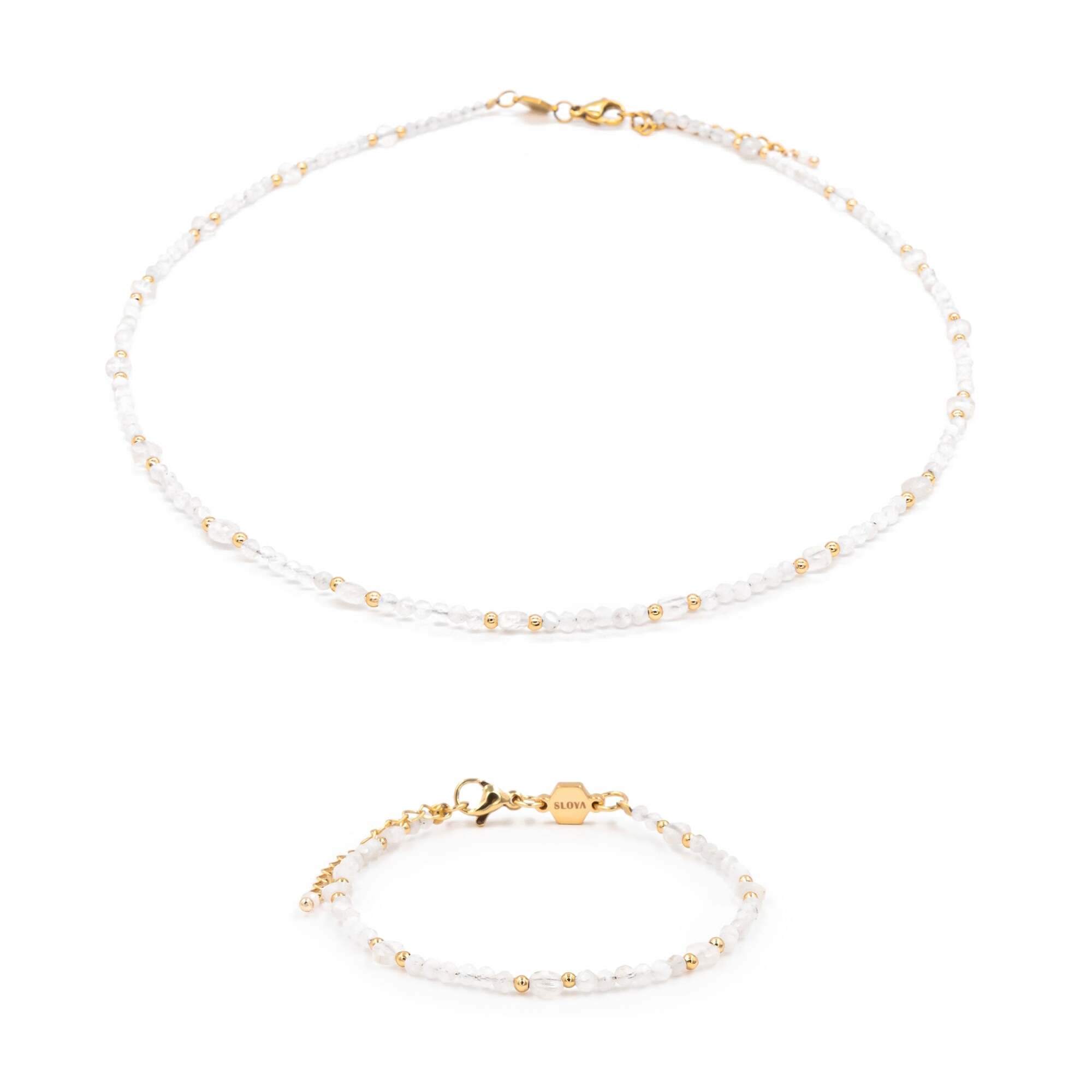 Collier et bracelet Paloma en pierres de Lune