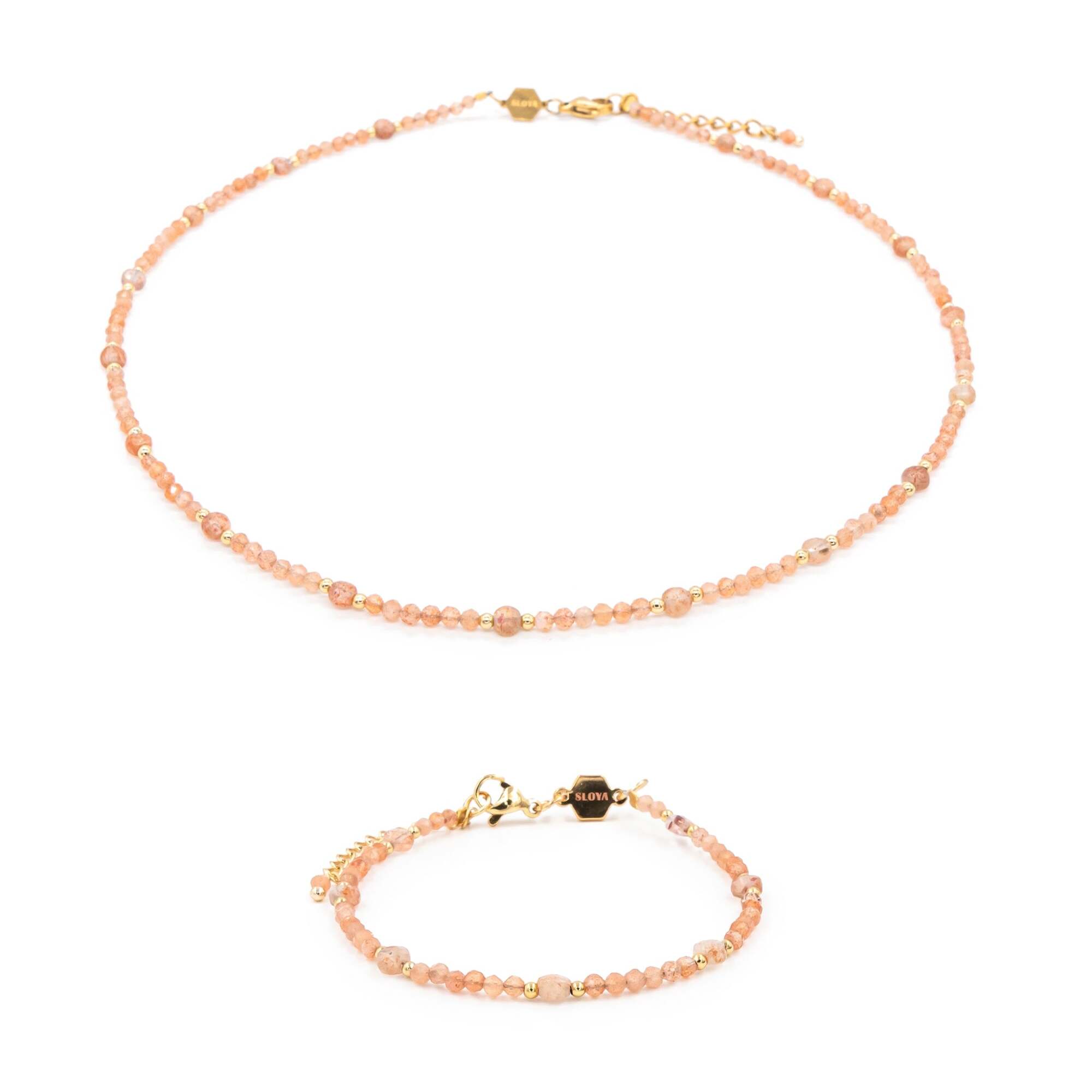 Collier et bracelet Paloma en pierres de Soleil