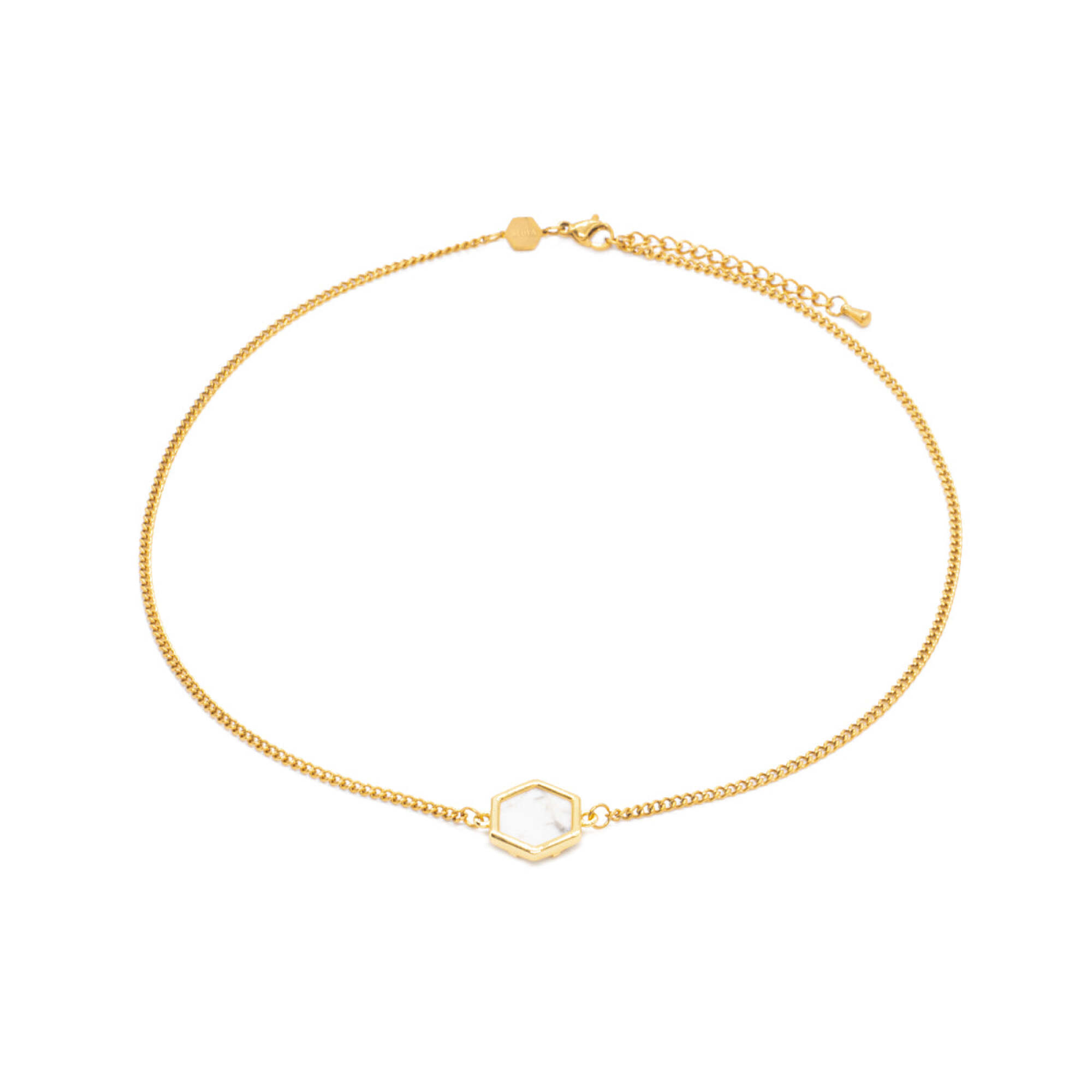 Collier Hexalia en pierres Howlite