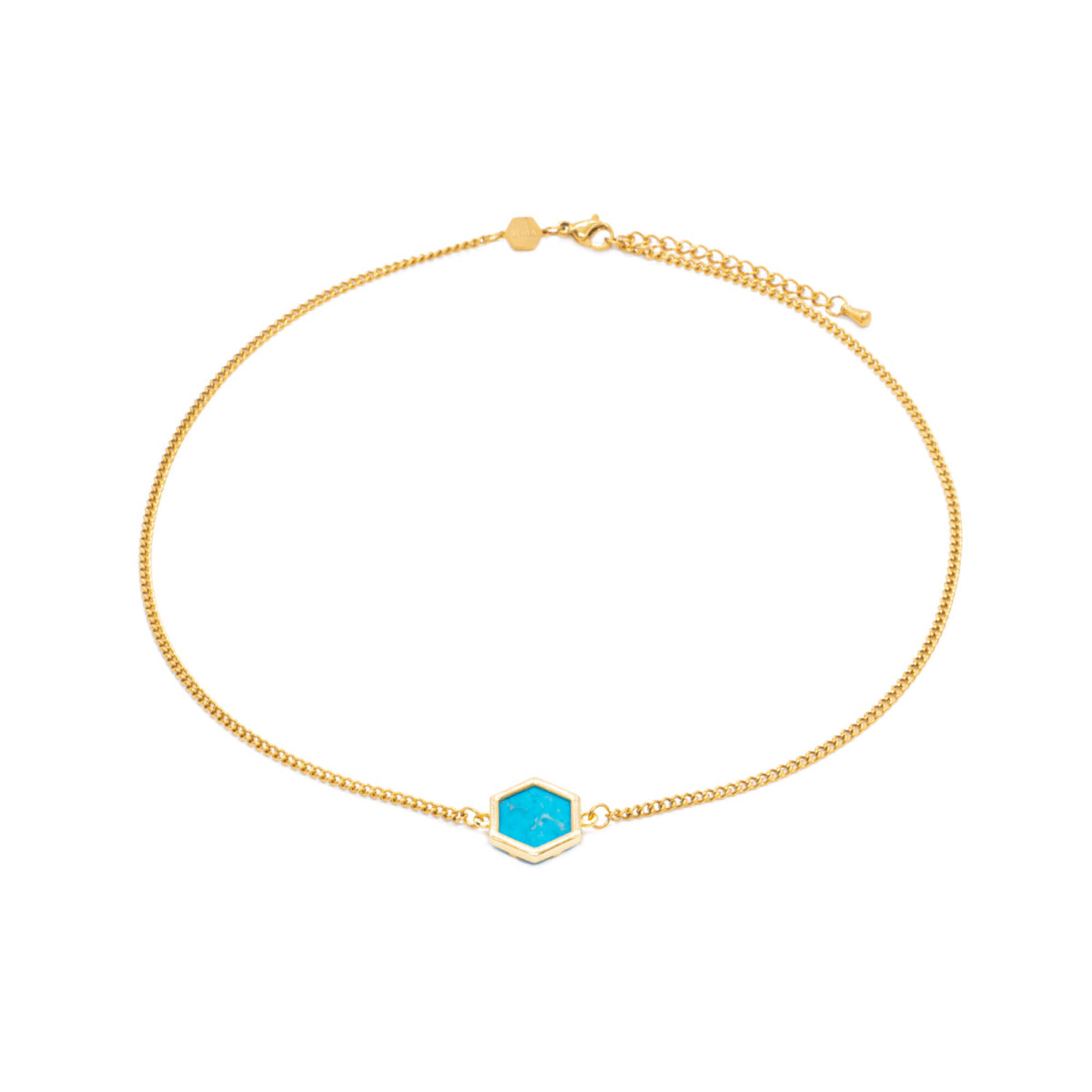 Collier Hexalia en pierres Turquoise