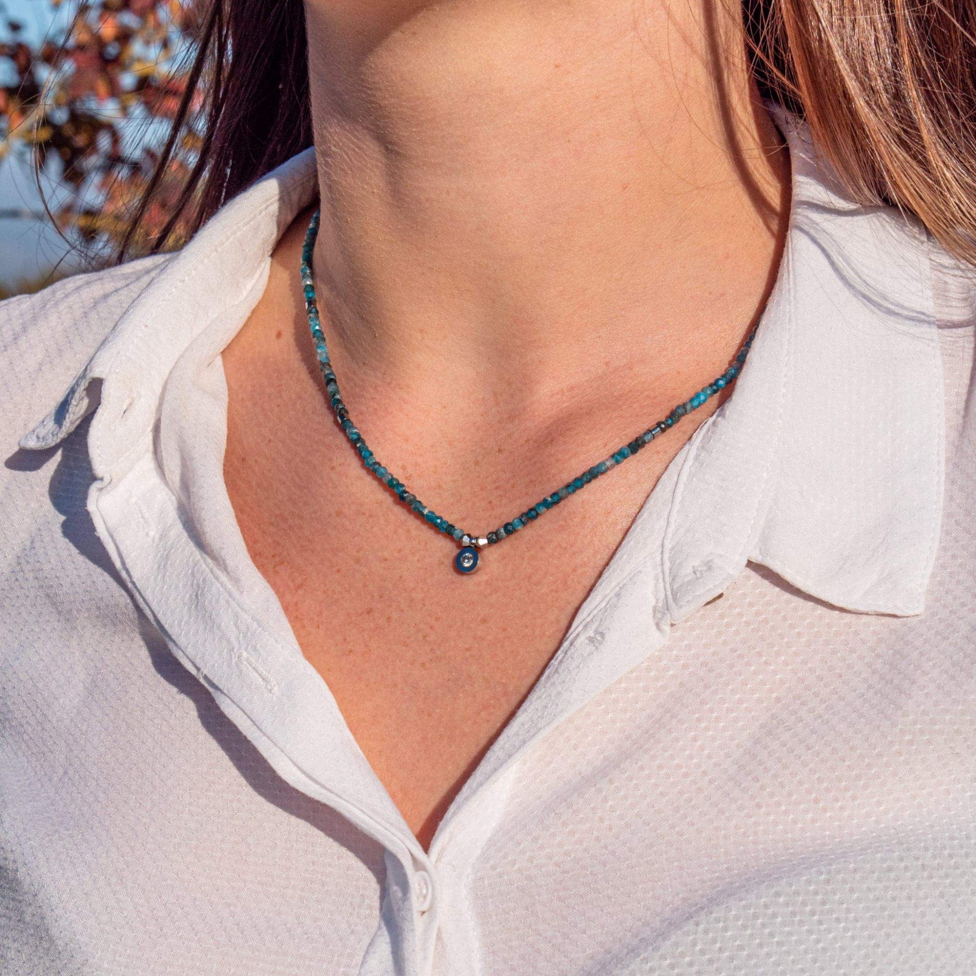 Collier Lumia en pierres Apatite