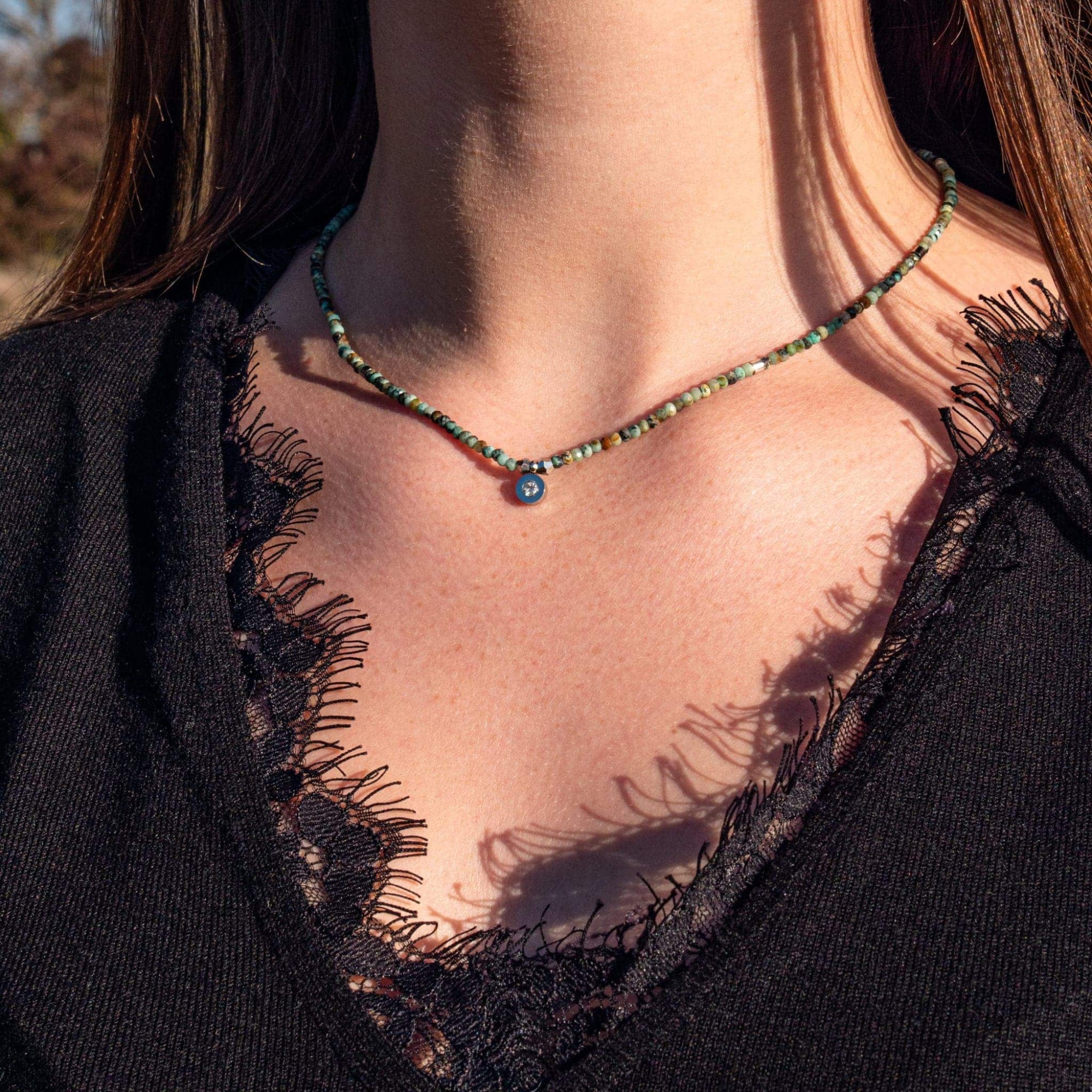 Collier Lumia en pierres Turquoise