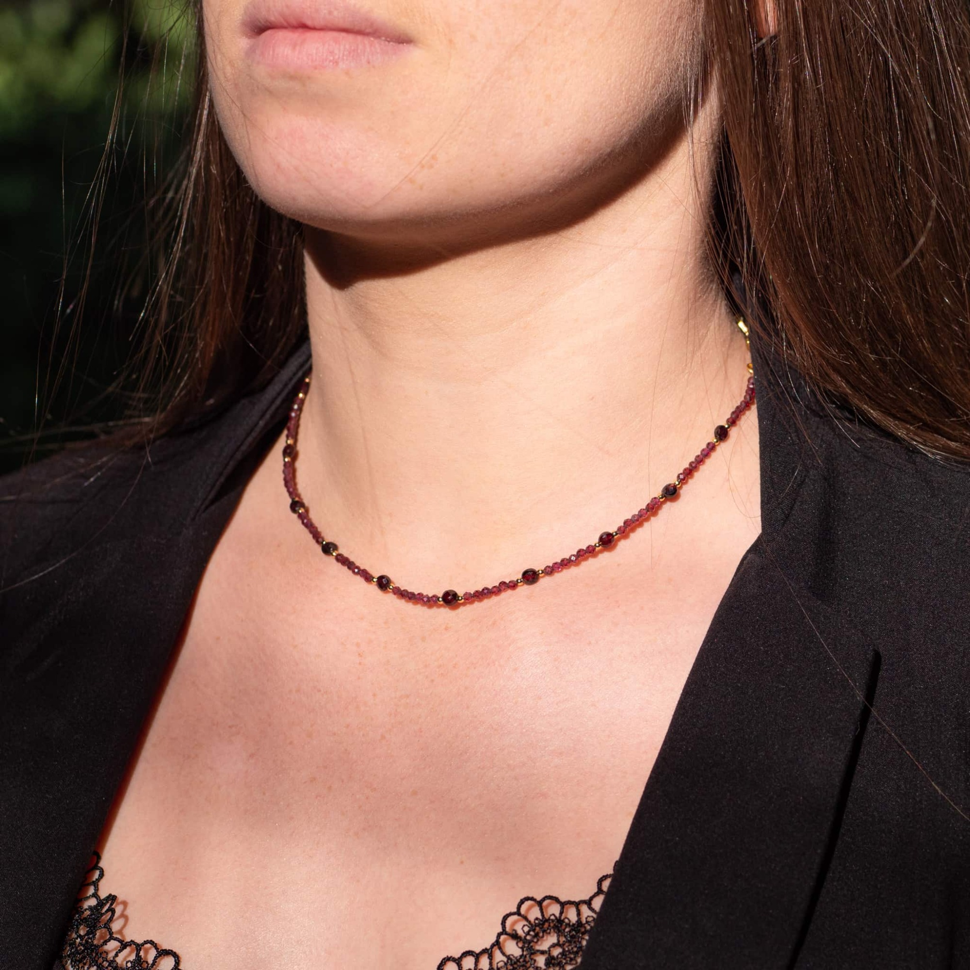 Collier Paloma en pierres Grenat