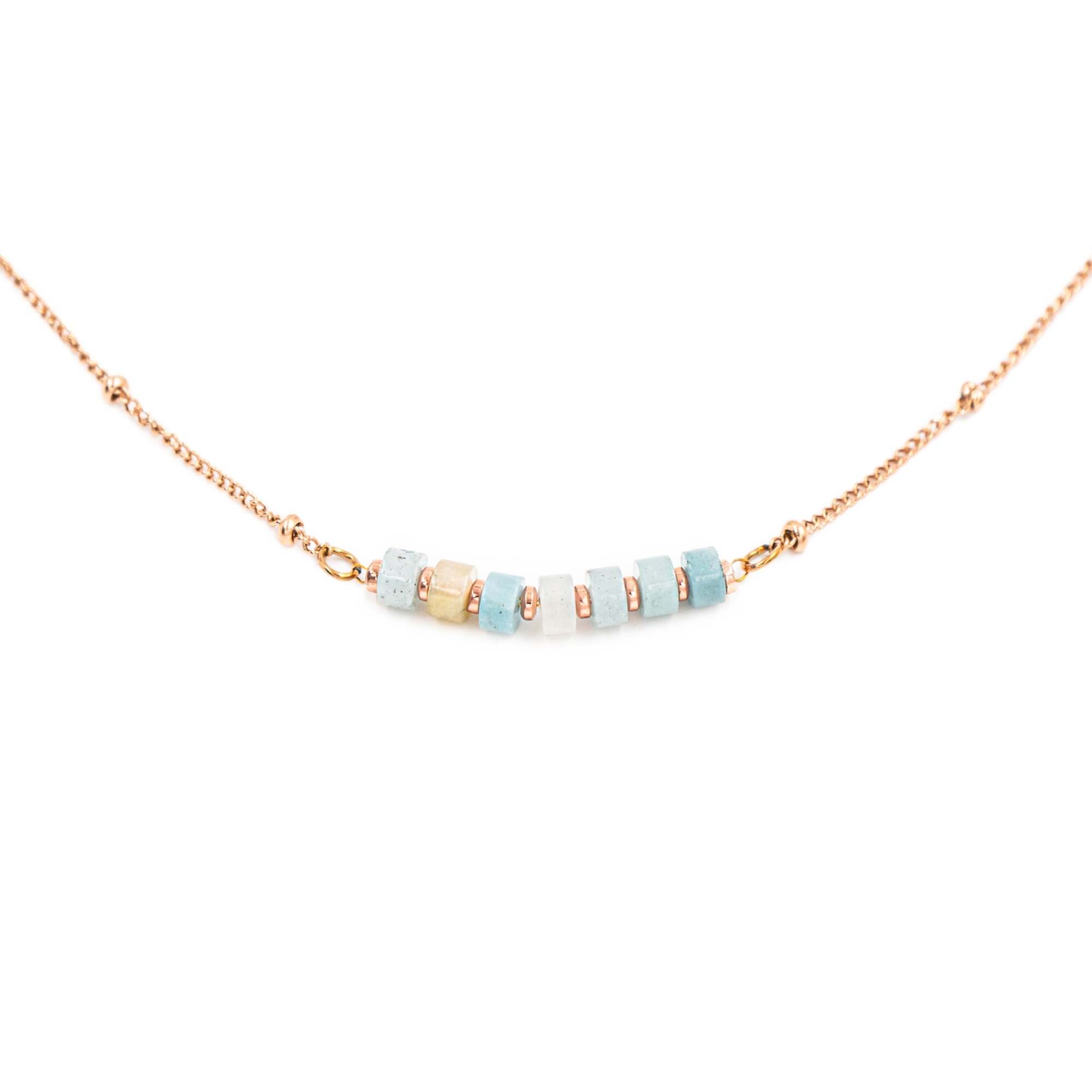 Collier Piana en pierres Amazonite
