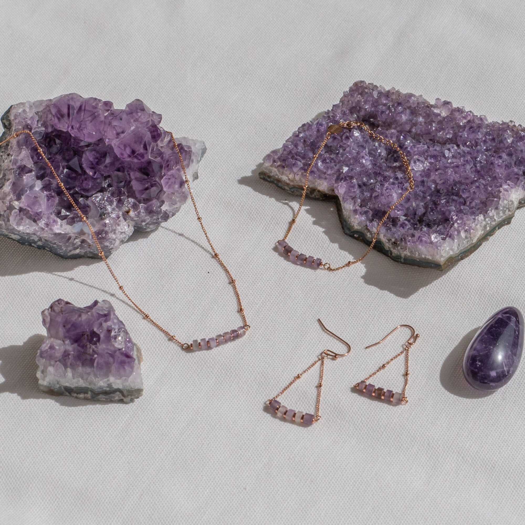 Collier Piana en pierres Améthyste