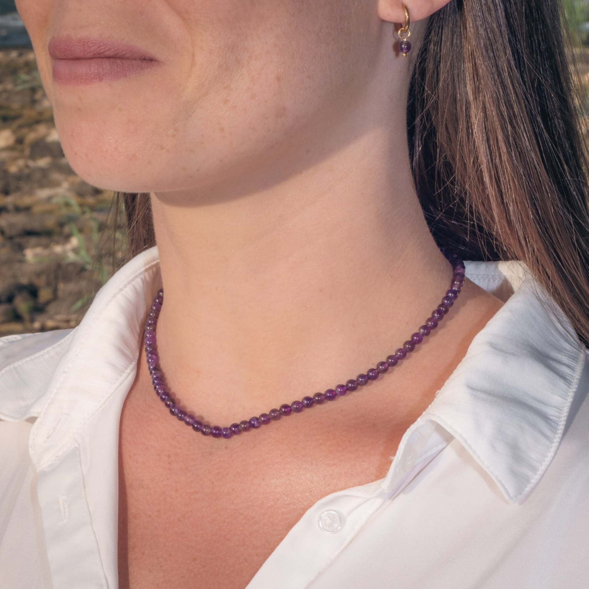 Collier Serena en pierres Améthyste