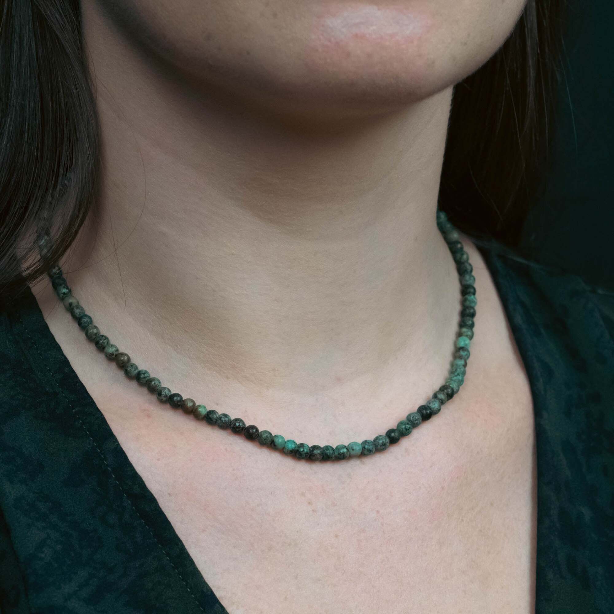 Collier Serena en pierres Turquoise Africain