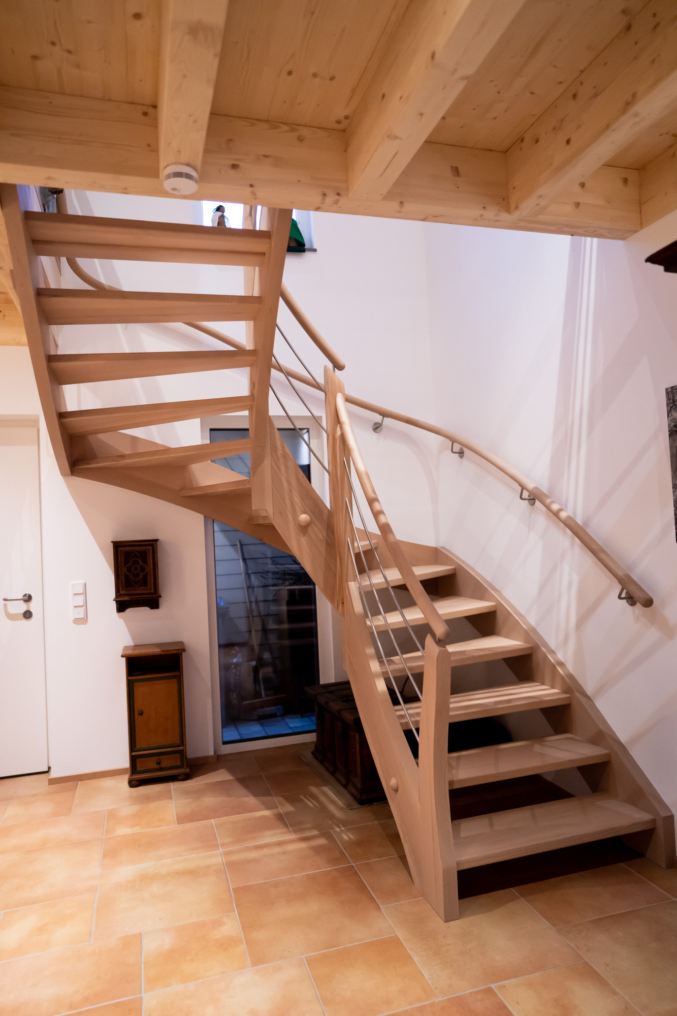 Escalier double quart tournant sur-mesure (neuf et remplacement)