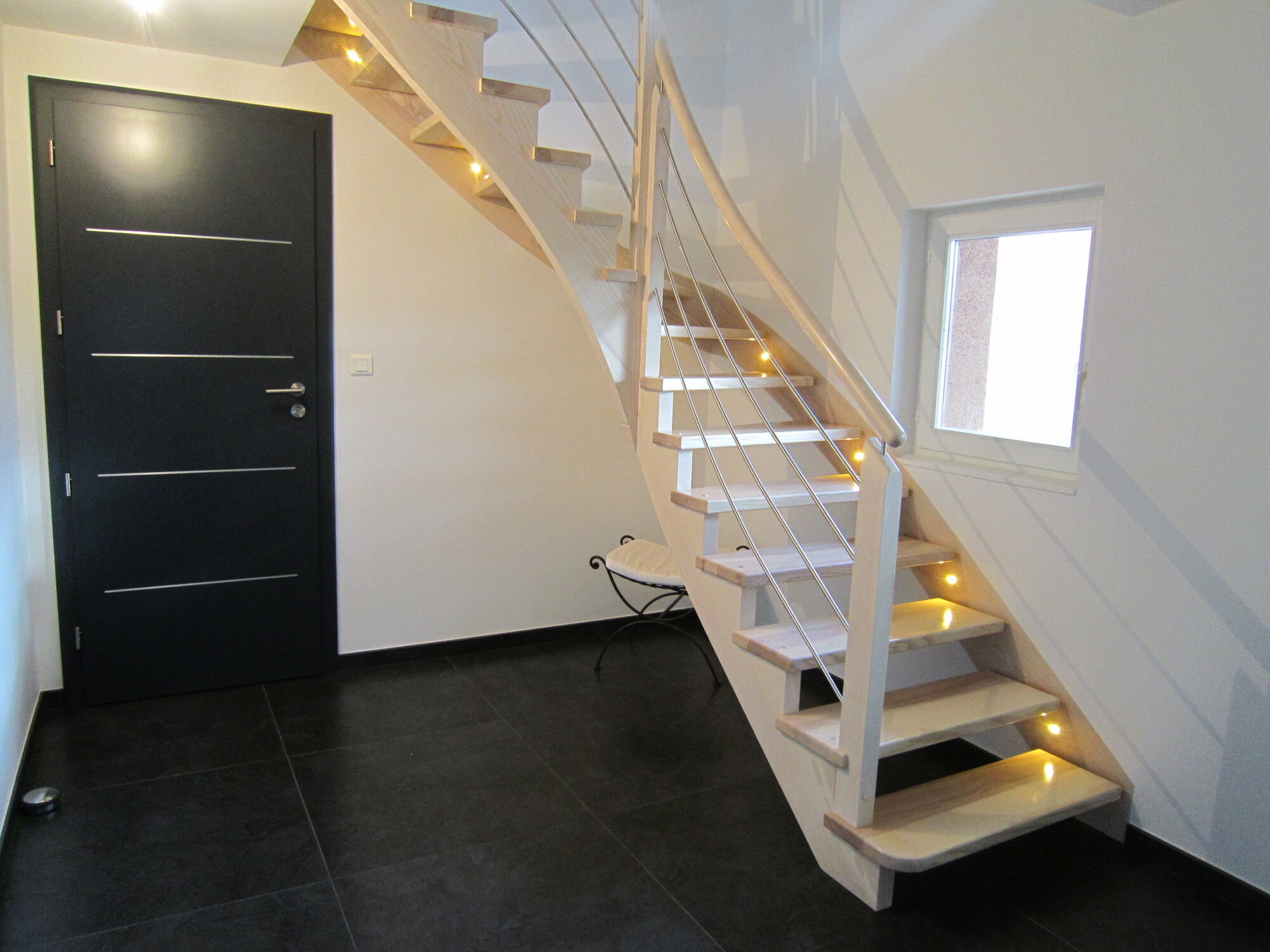 Escalier quart tournant sur-mesure (neuf et remplacement)
