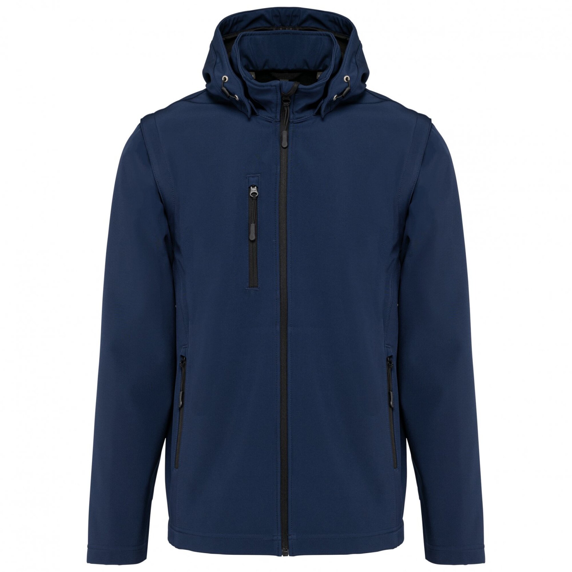 Veste Softshell 3 couches à
capuche avec manches amovibles
unisexe
