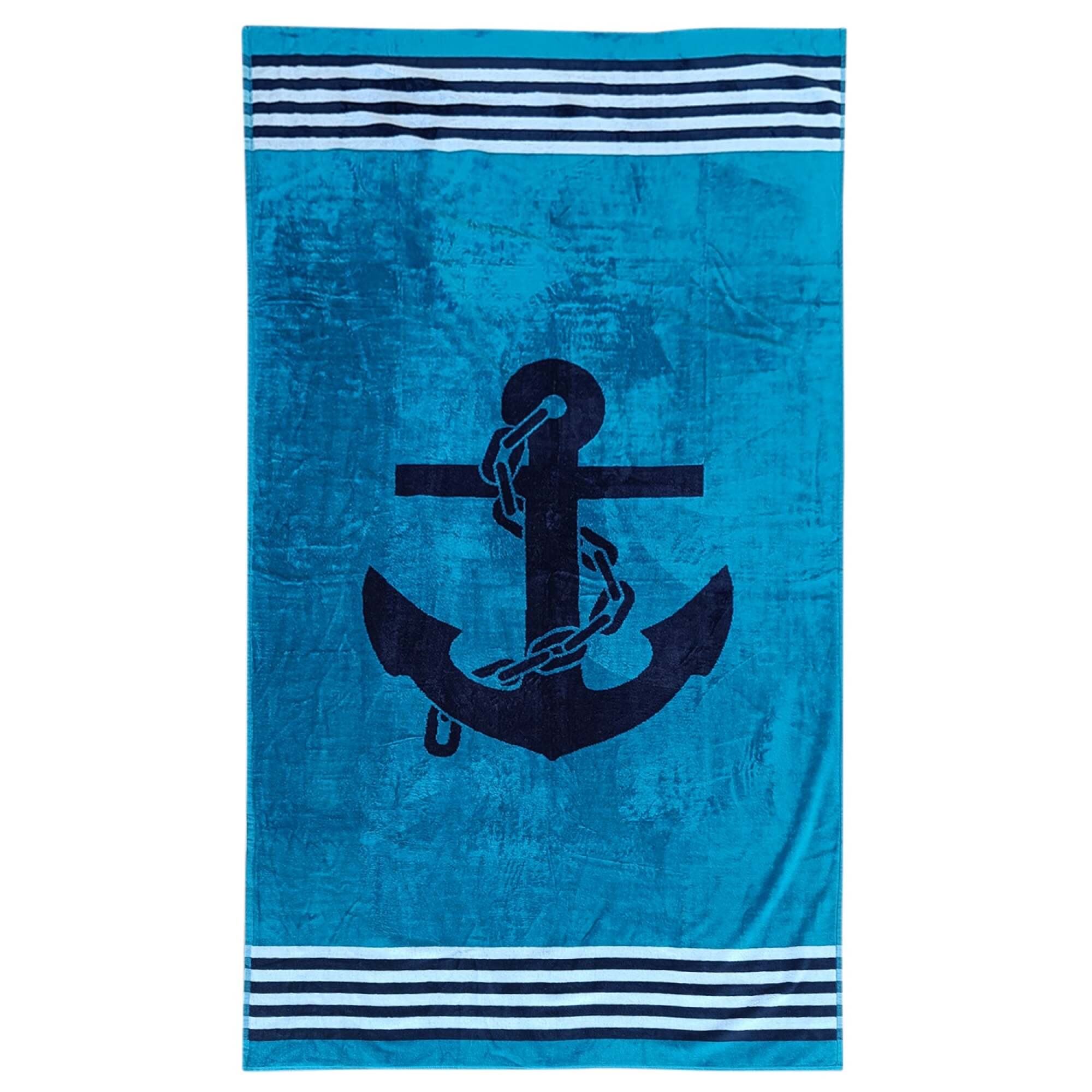 Serviette de plage éponge velours Jacquard Atlantic 95x175 440g/m²
