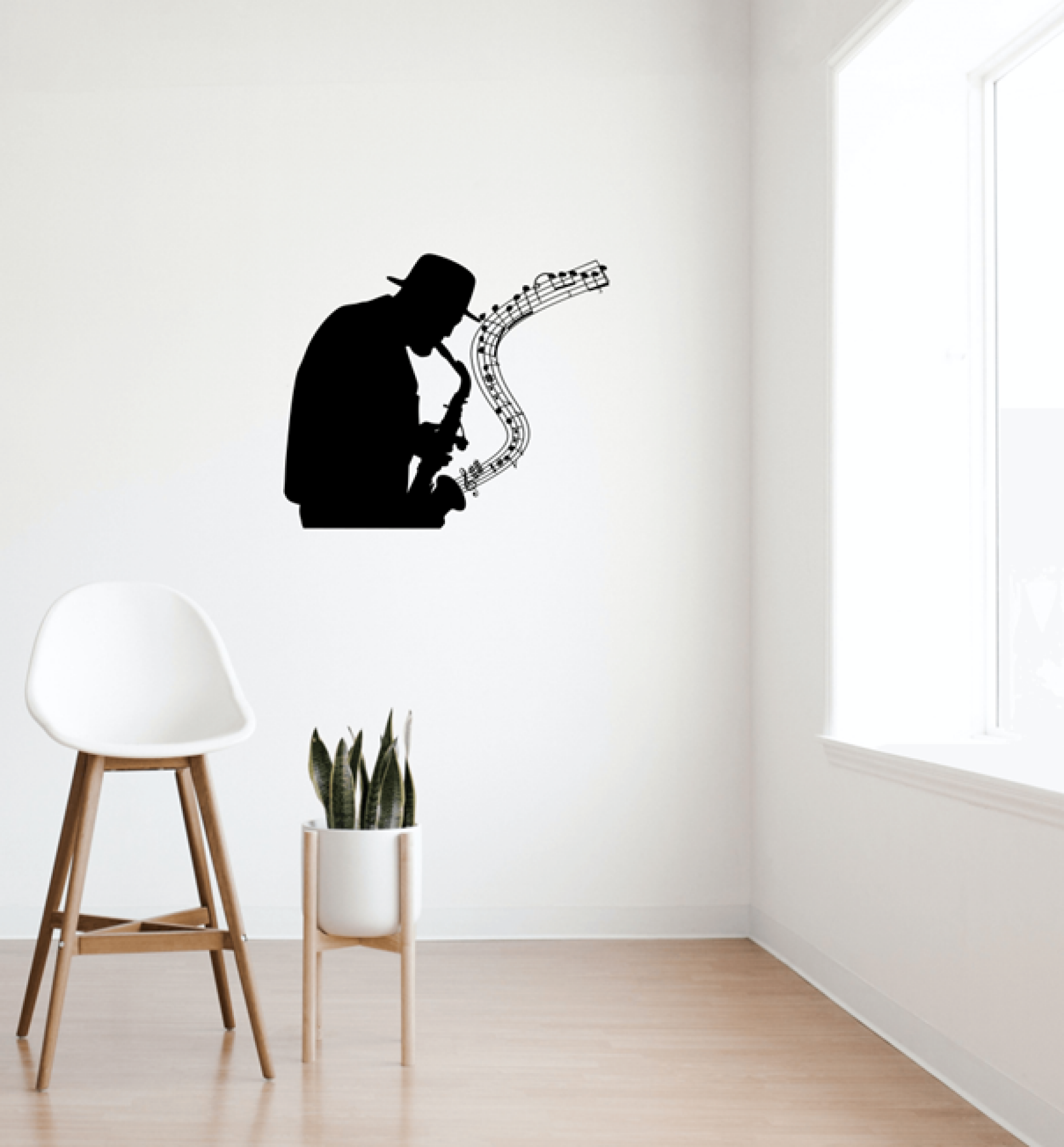 Motif mural "Saxo notes"