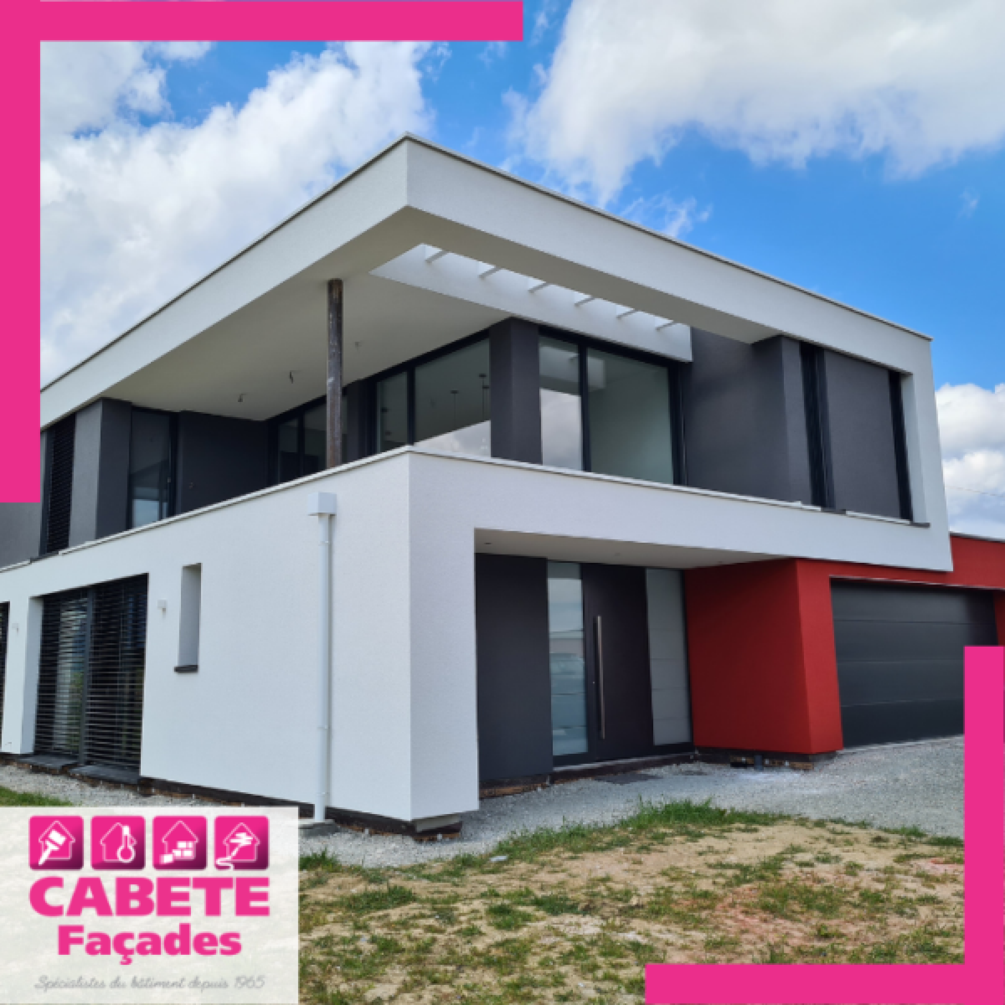 Isolation thermique par l'extérieur (ITE) sur construction neuve