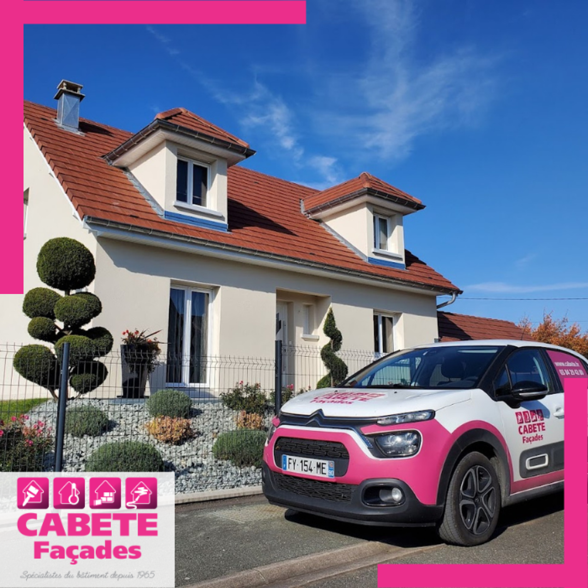 Renouvellement de la façade d'une maison