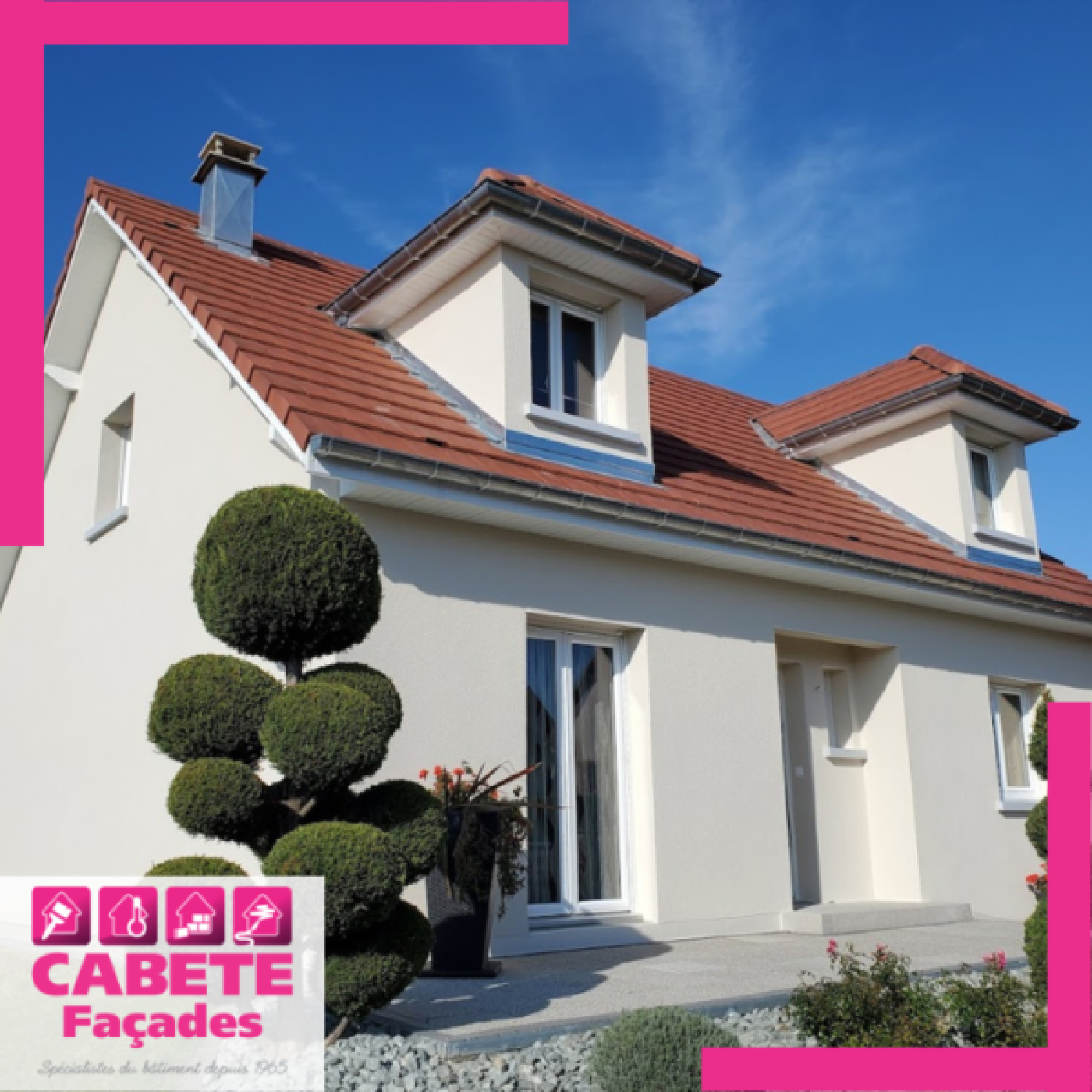 Renouvellement de la façade d'une maison