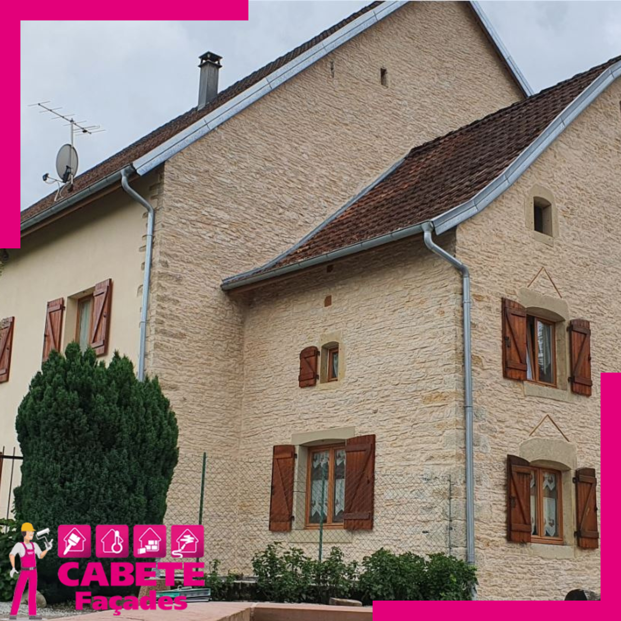 Ravalement de façade en pierres apparentes