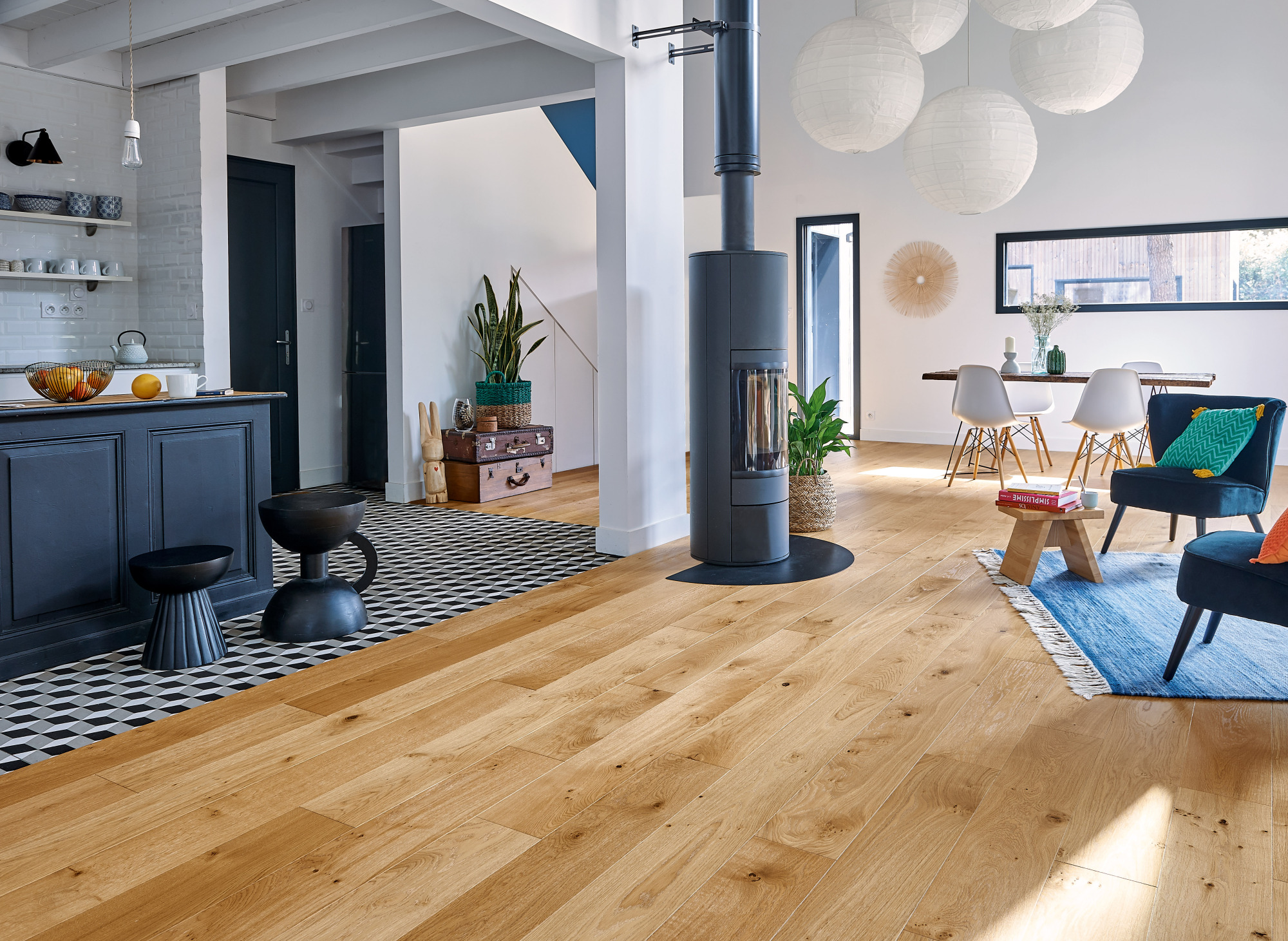 Pose de Parquet contrecollé PANAGET