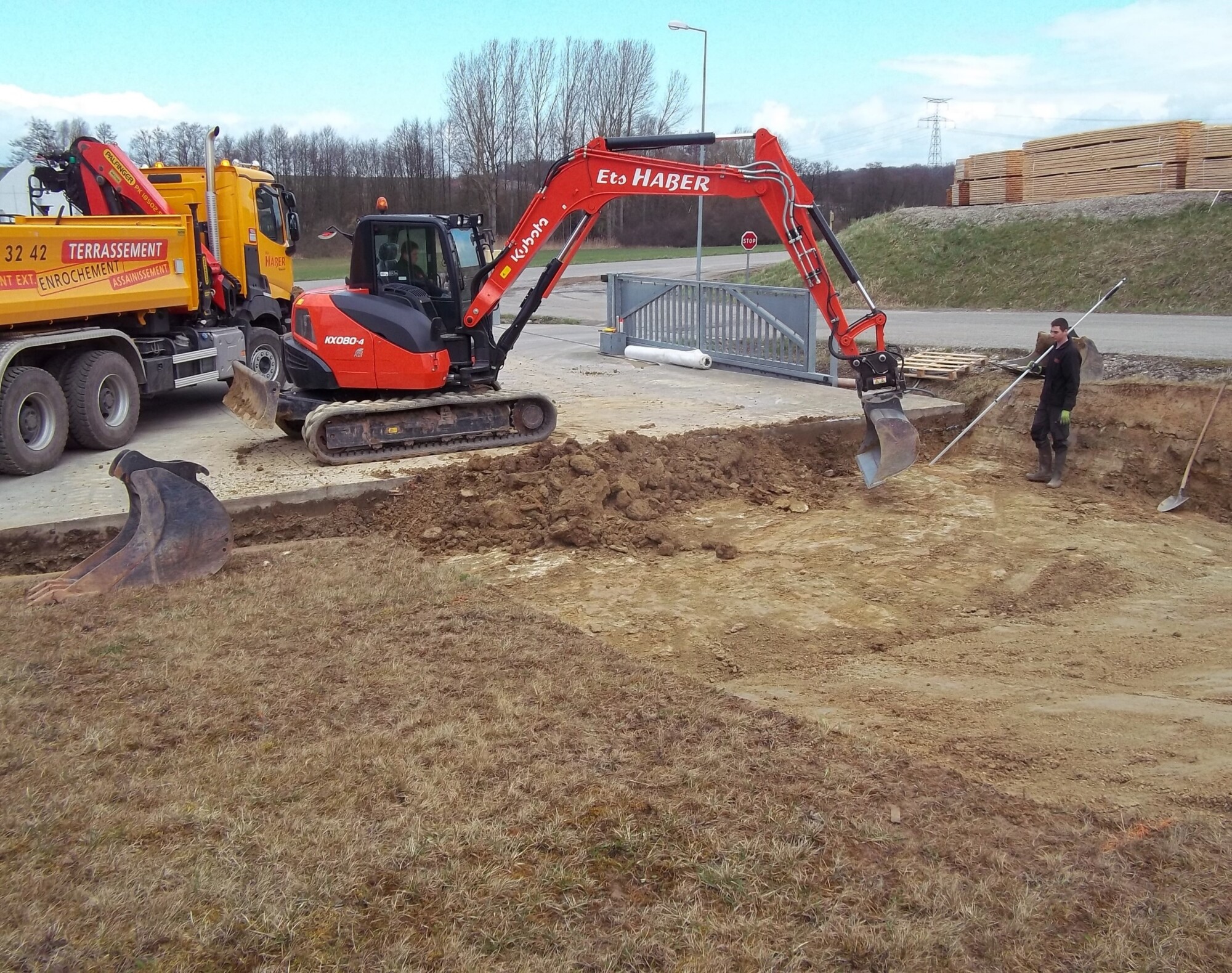 Location mini pelle 9T Kubota KX080