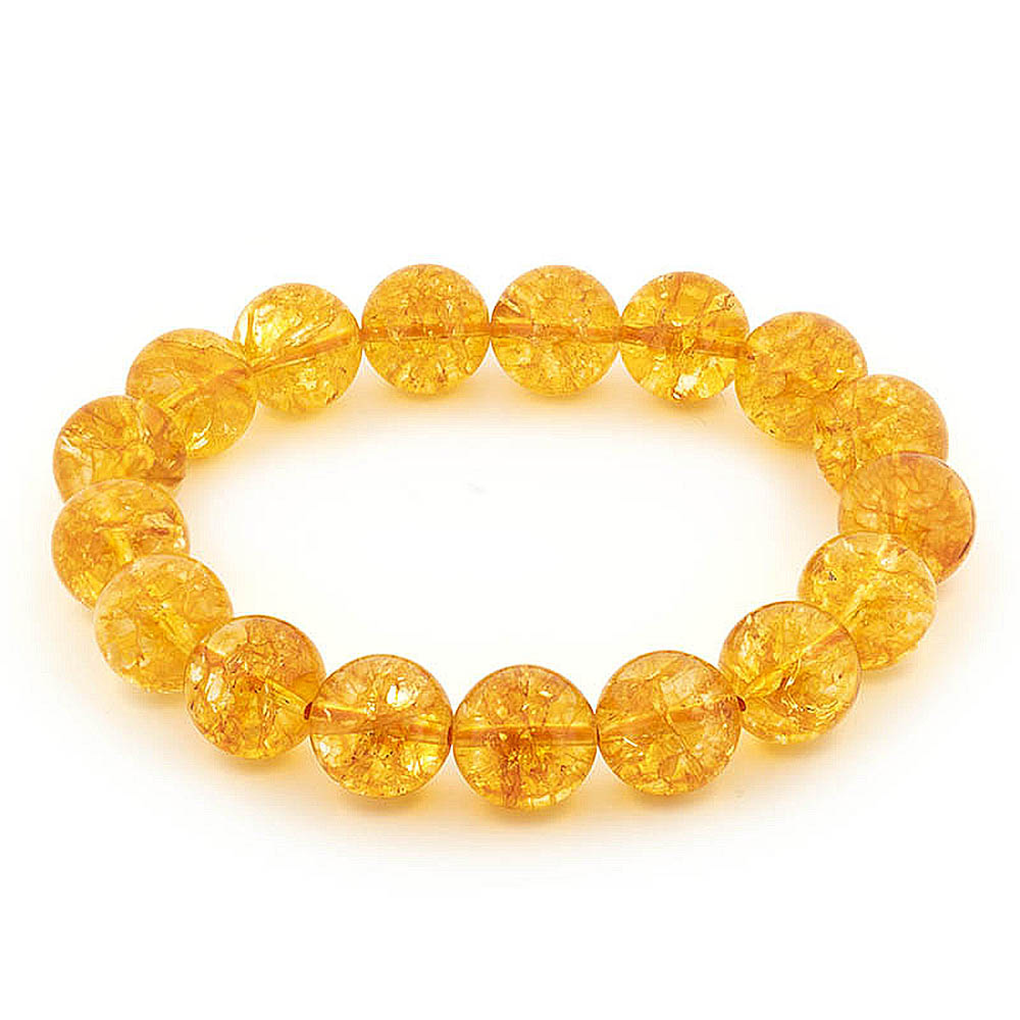 Bracelet yoga méditation Citrine 12mm AA