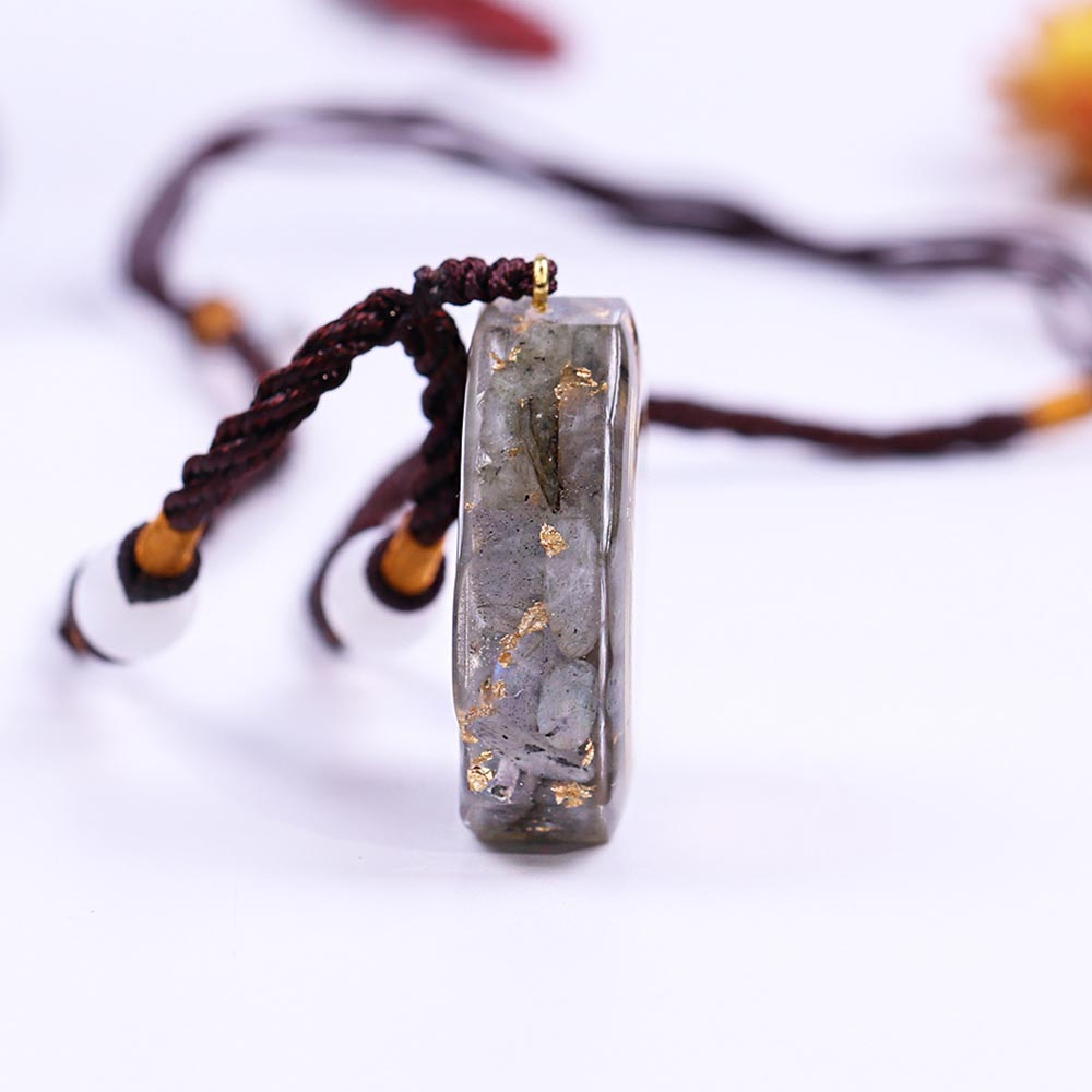 Collier orgonite yoga Fleur de vie