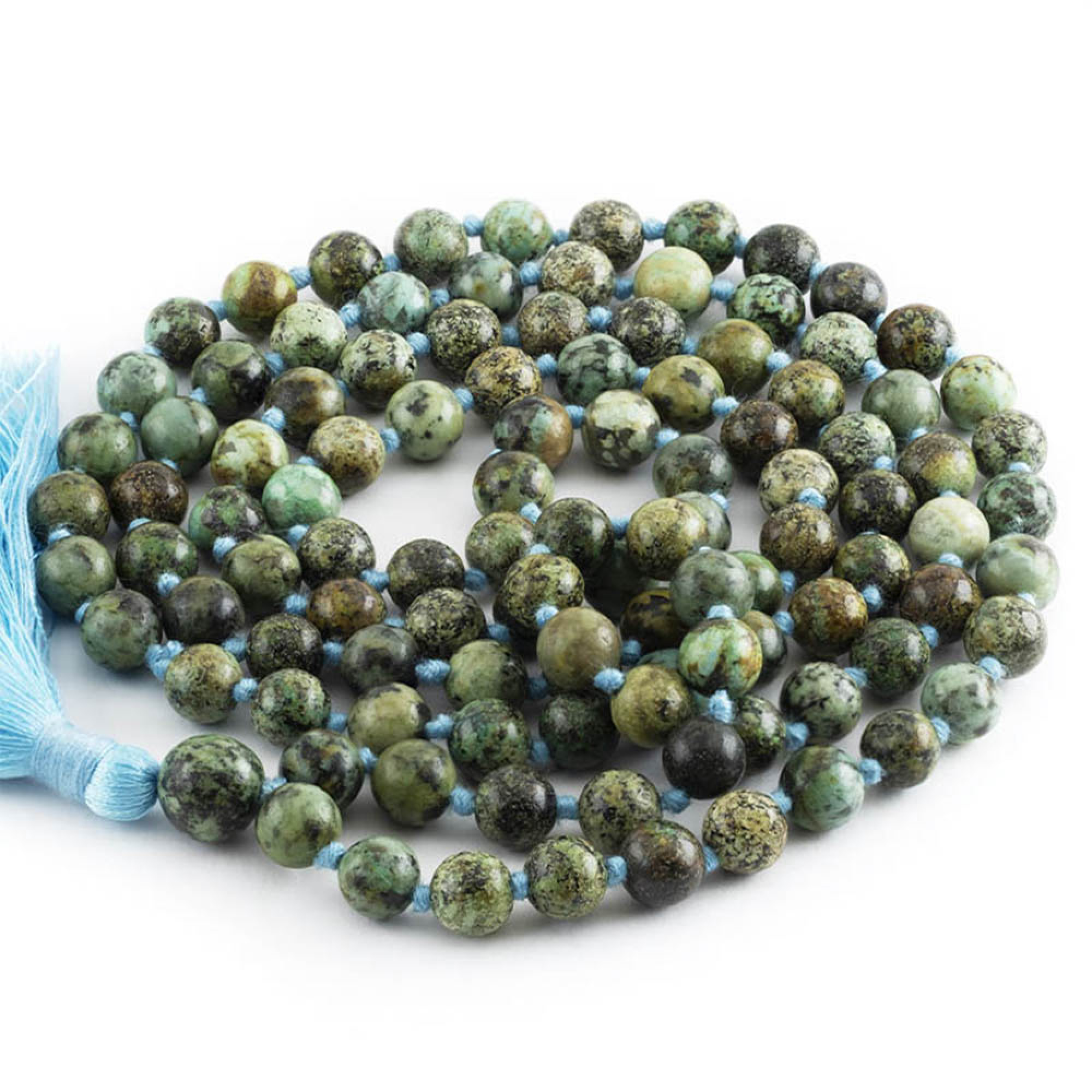 Mala yoga méditation Turquoise Africaine