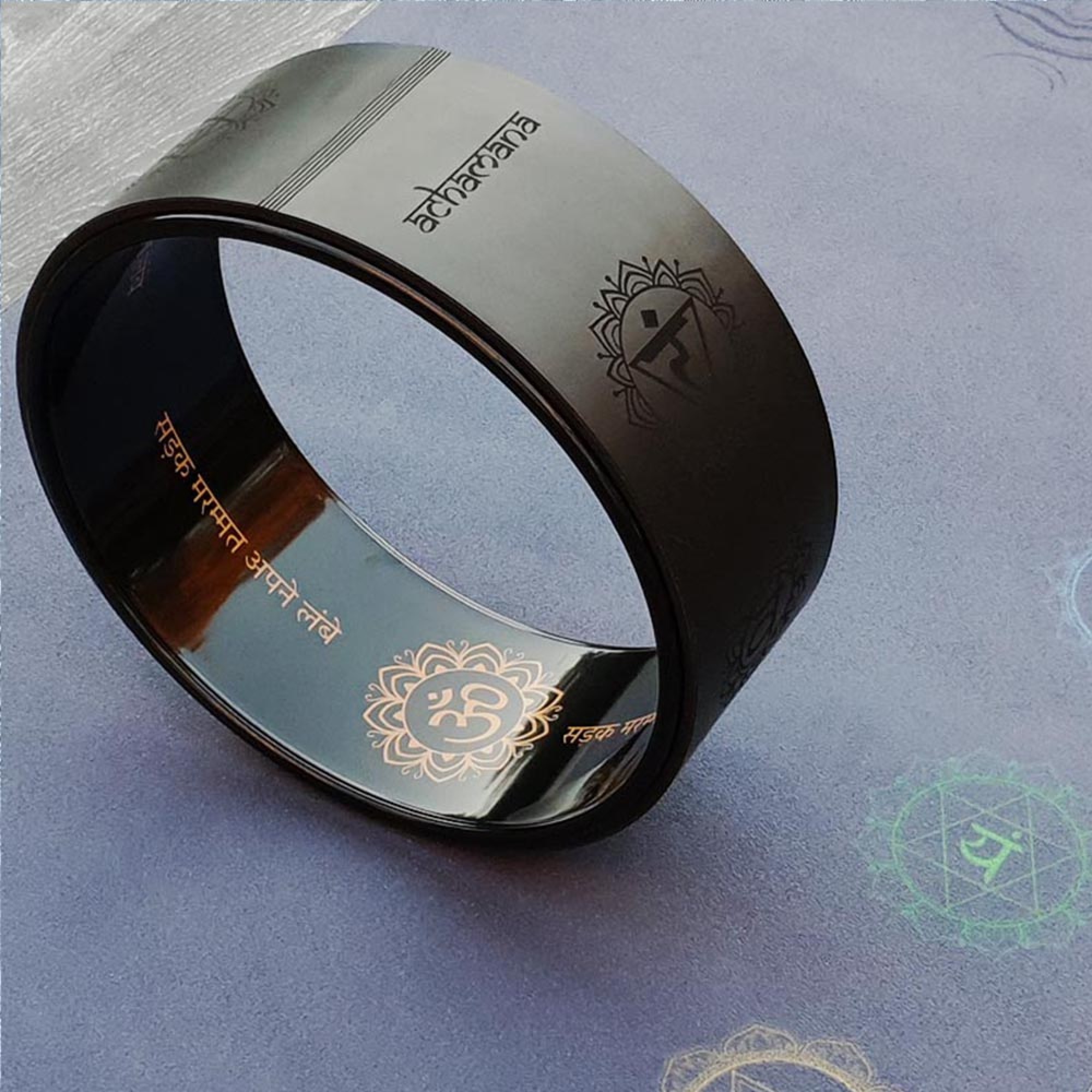 Roue de yoga & fitness éco-PU 7 chakras