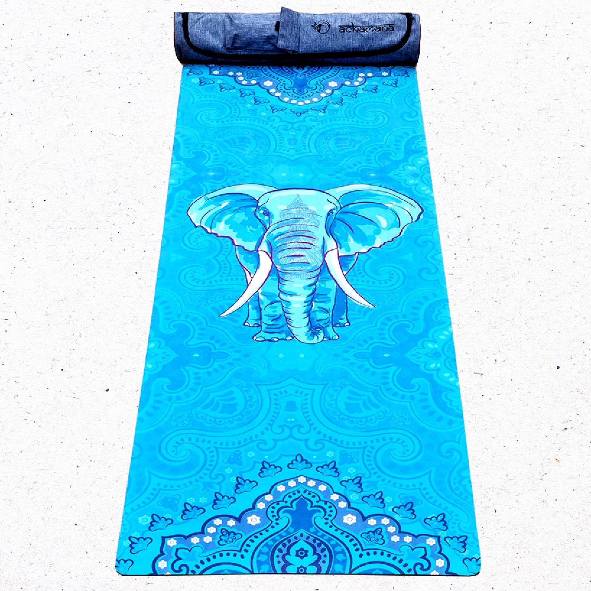 Tapis de yoga antidérapant éléphant +Sac