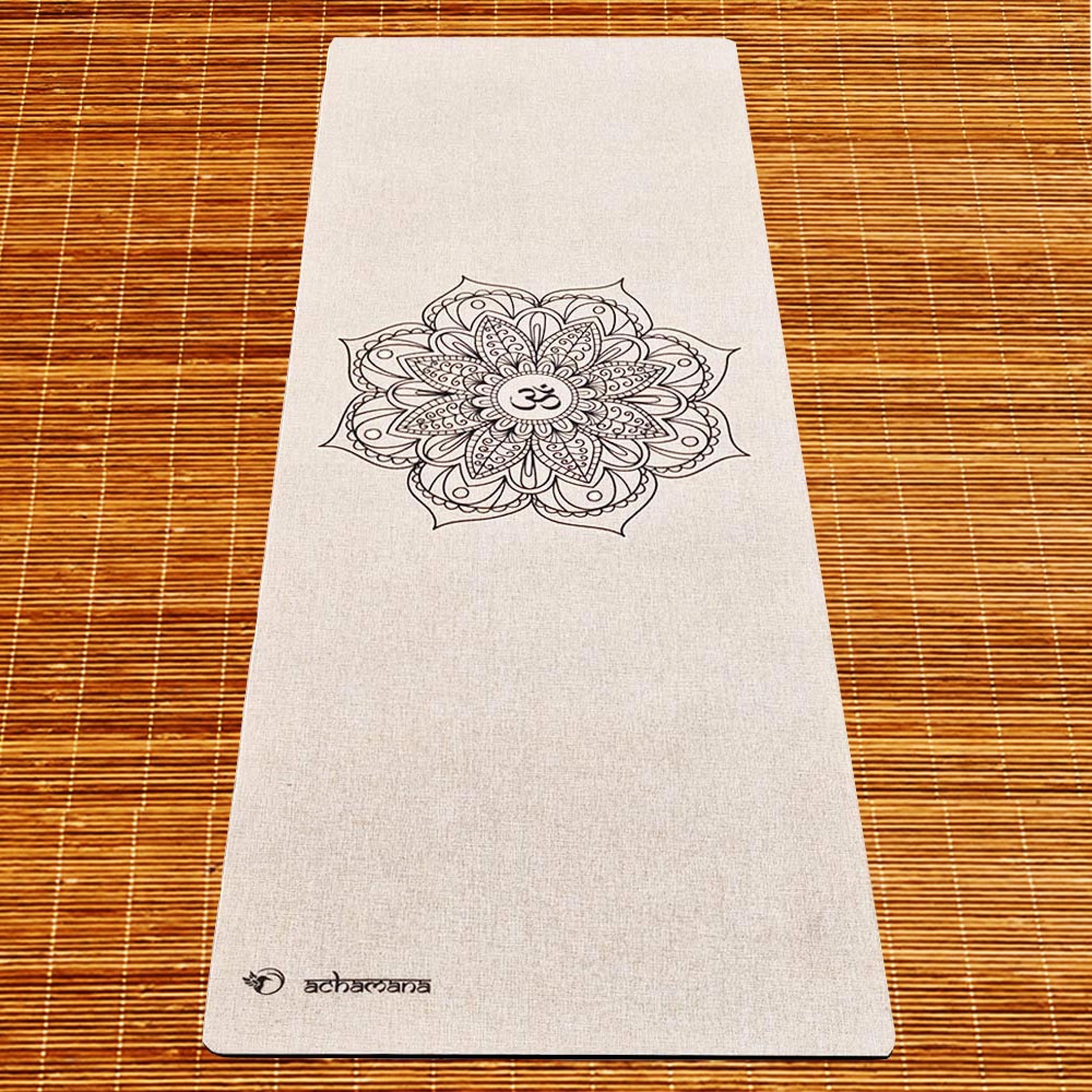 Tapis de yoga chanvre Mandala + Sac