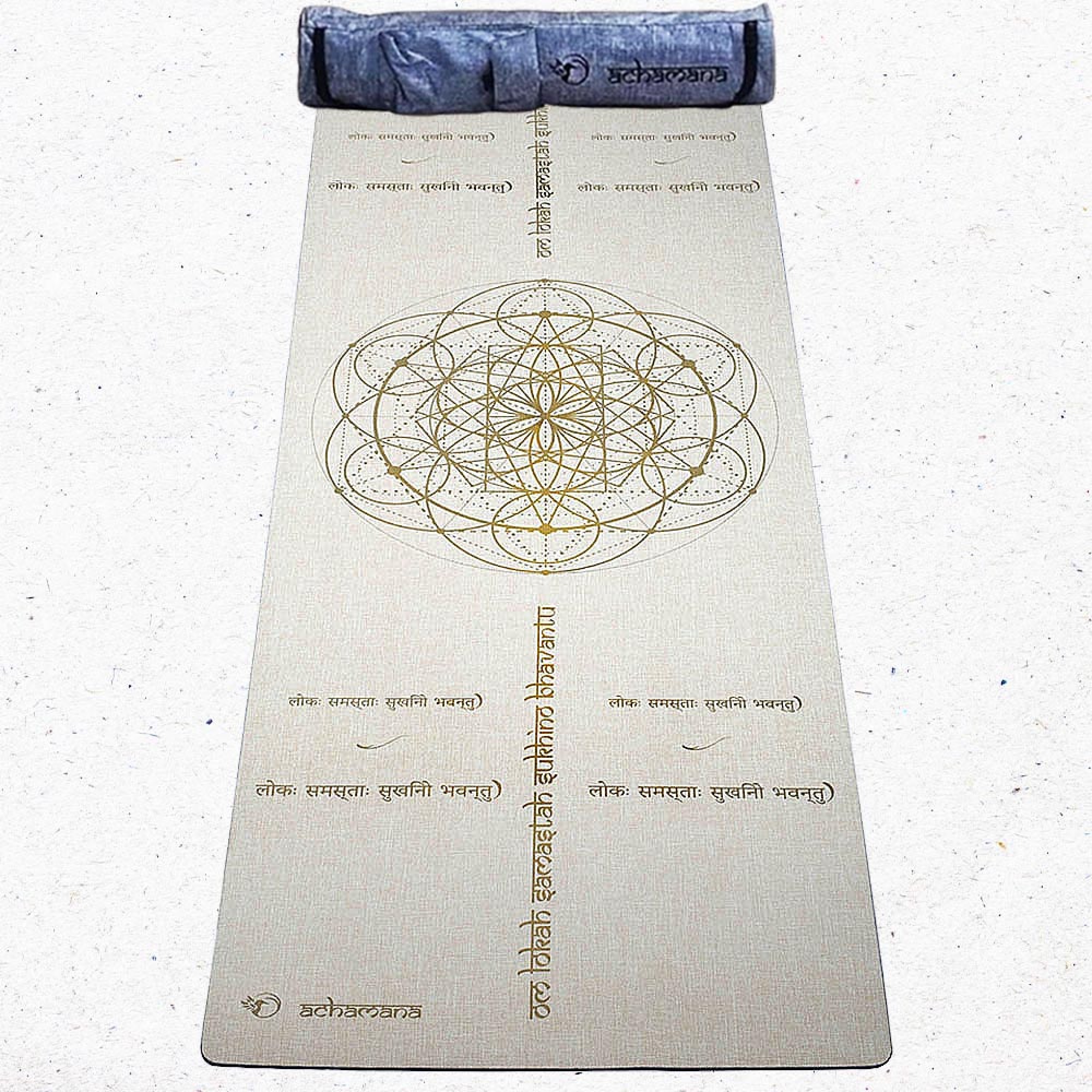 Tapis de yoga chanvre mantra de la Paix
