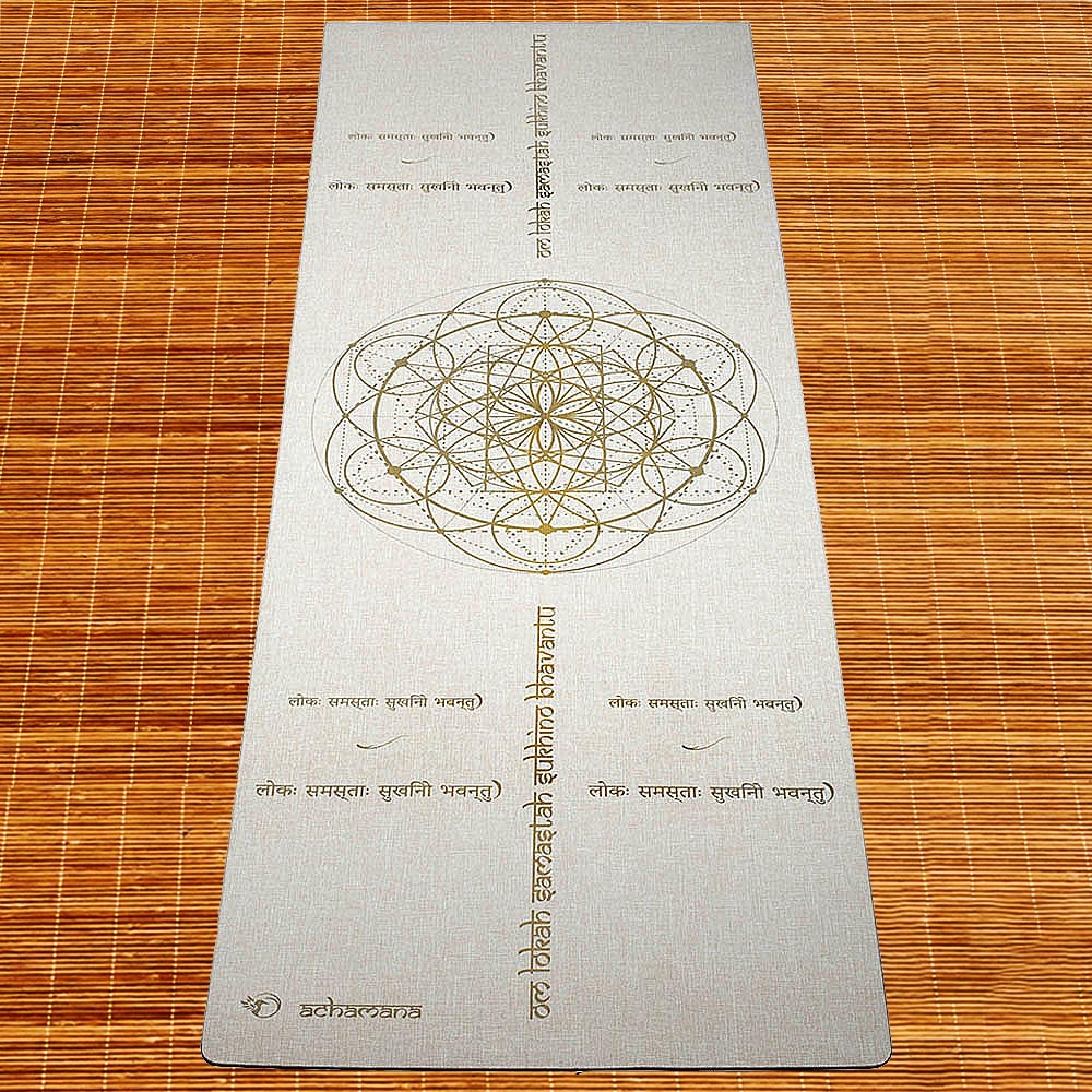 Tapis de yoga chanvre mantra de la Paix