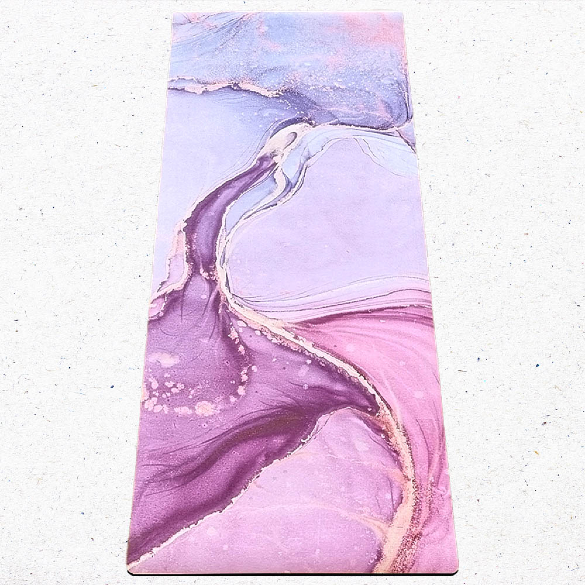 Tapis yoga 3 plis 6mm vague dorée  + Sac