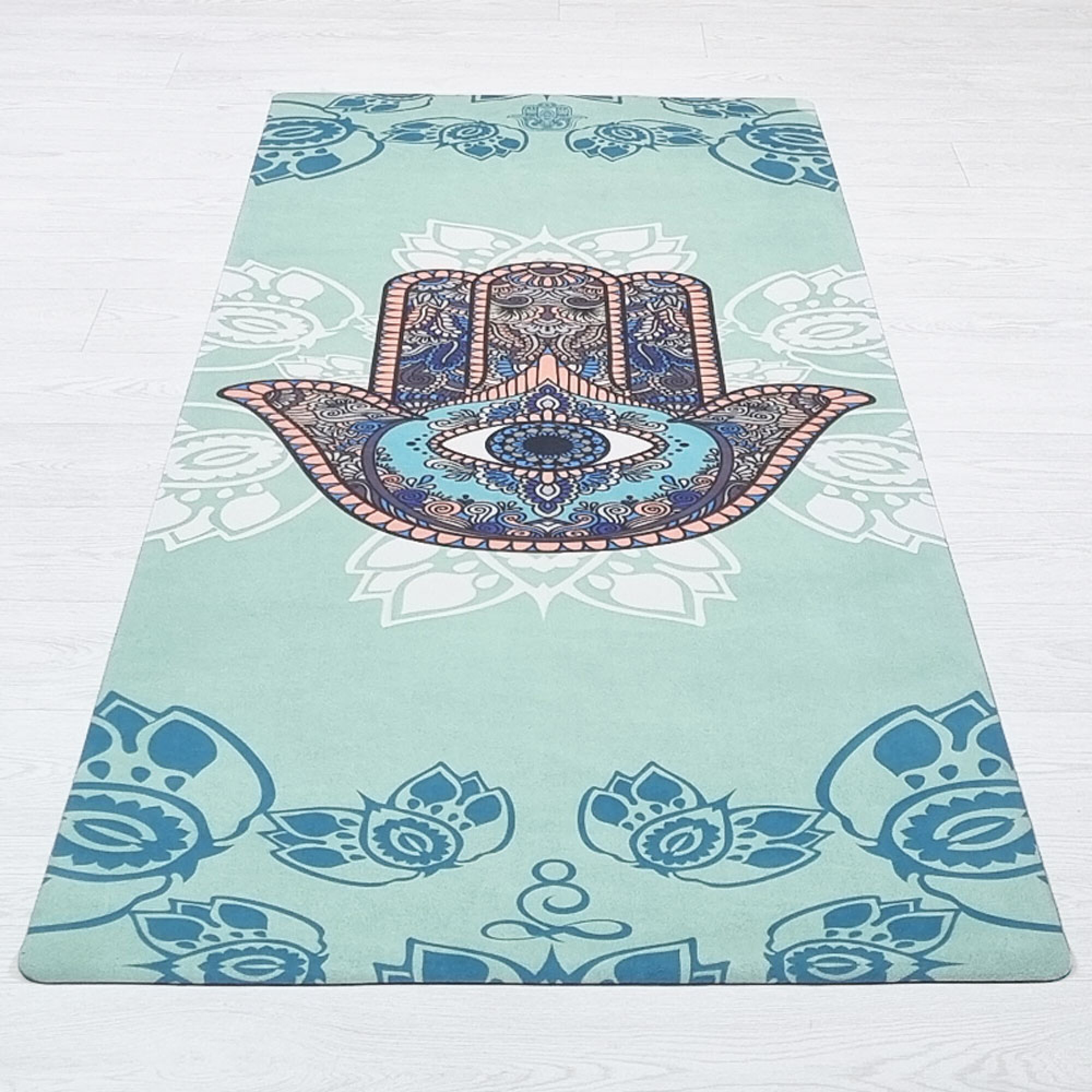Tapis yoga de voyage pliable main Hamsa
