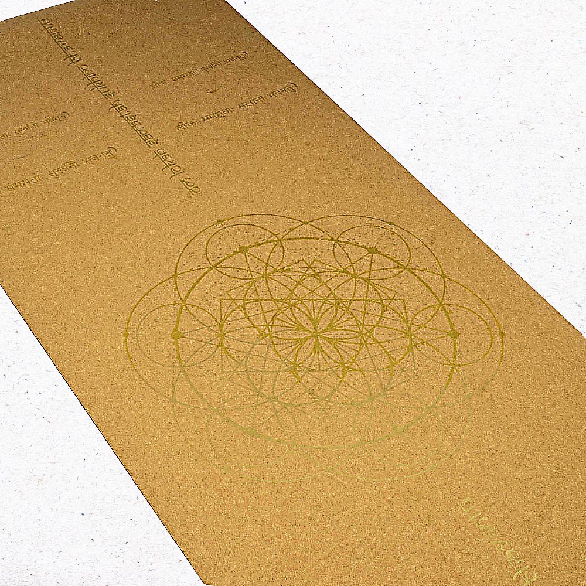 Tapis yoga en liège mantra fleur de vie