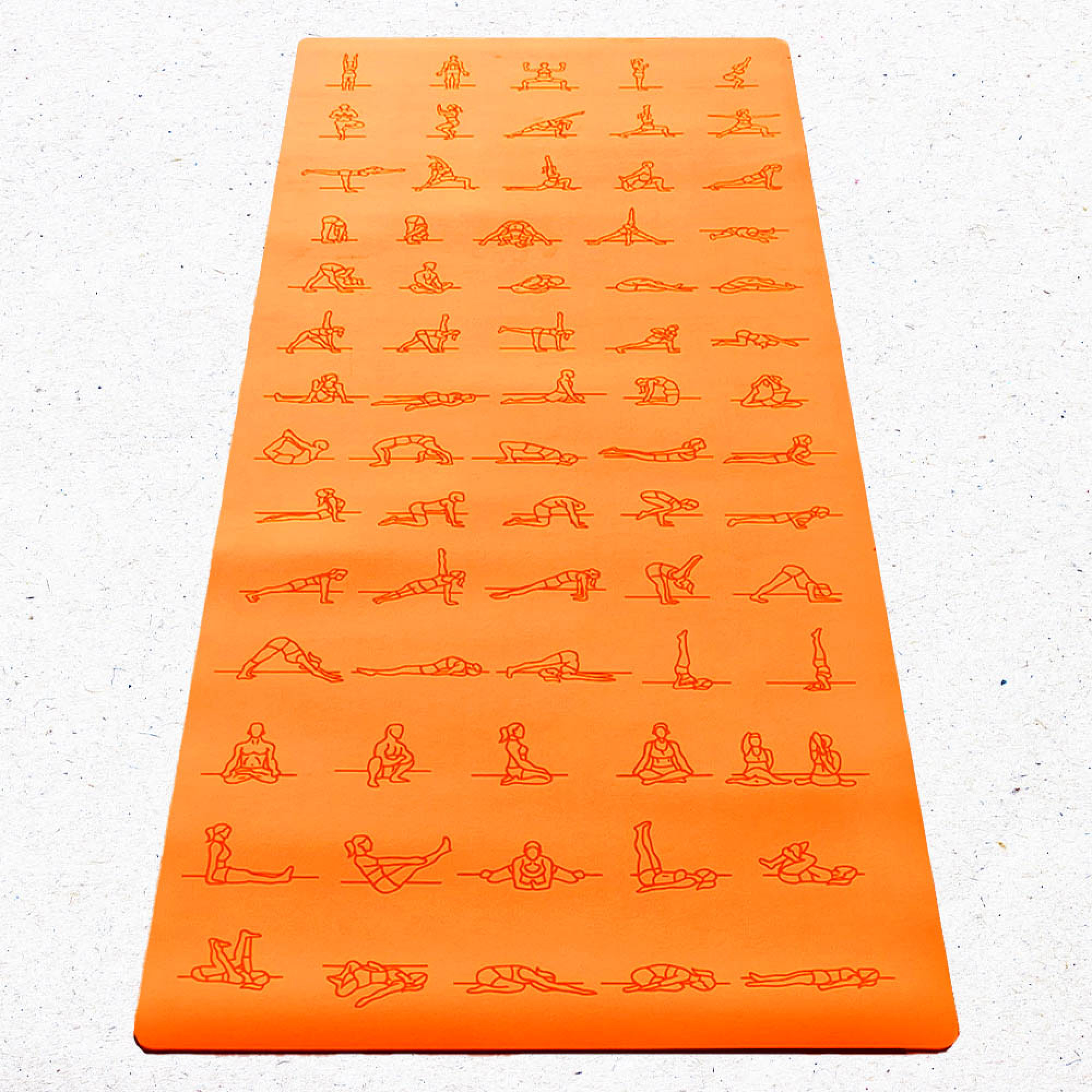 Tapis yoga latex PU 5mmx68cmx1,85m-Asana