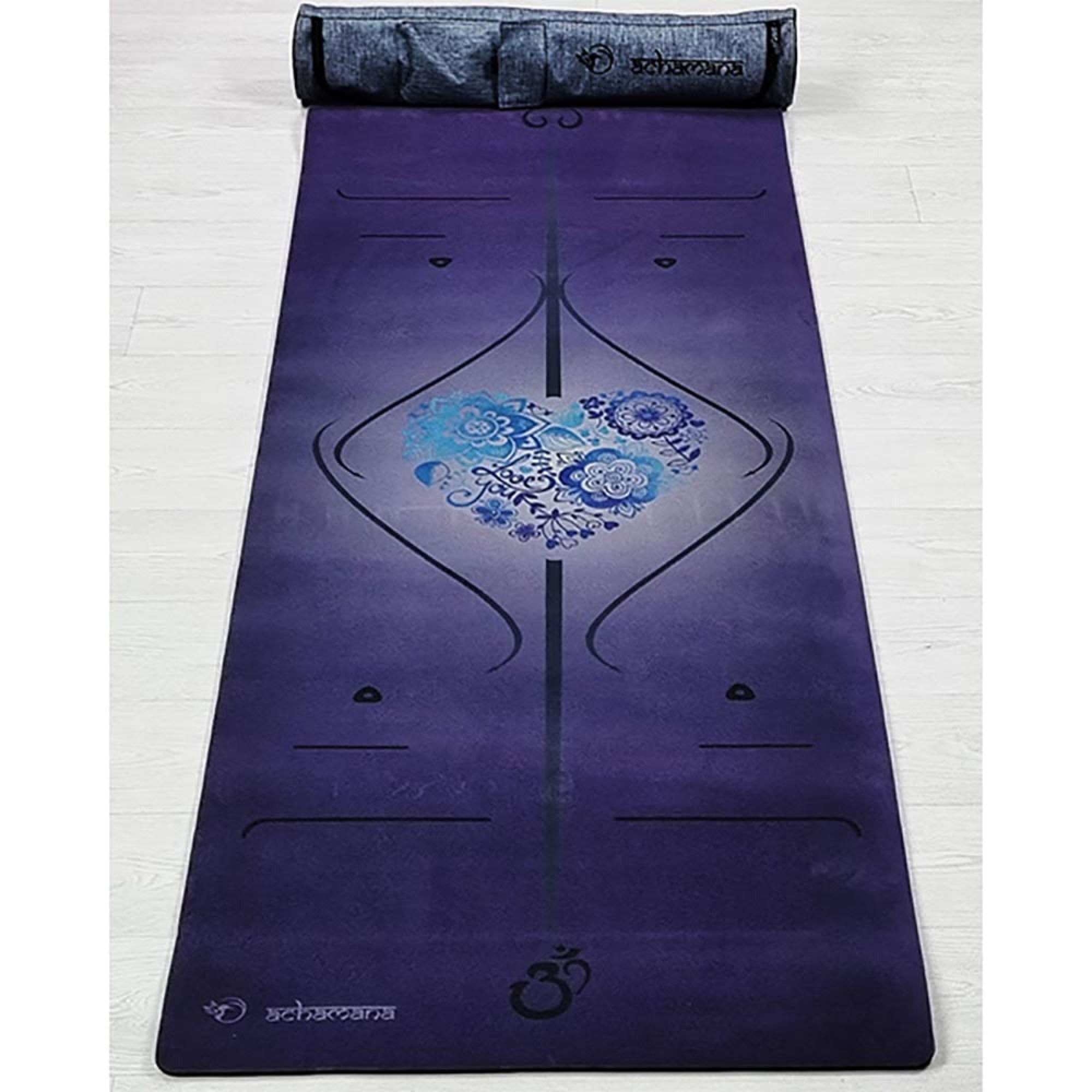 Tapis yoga marqueurs 3 plis Indigo + Sac
