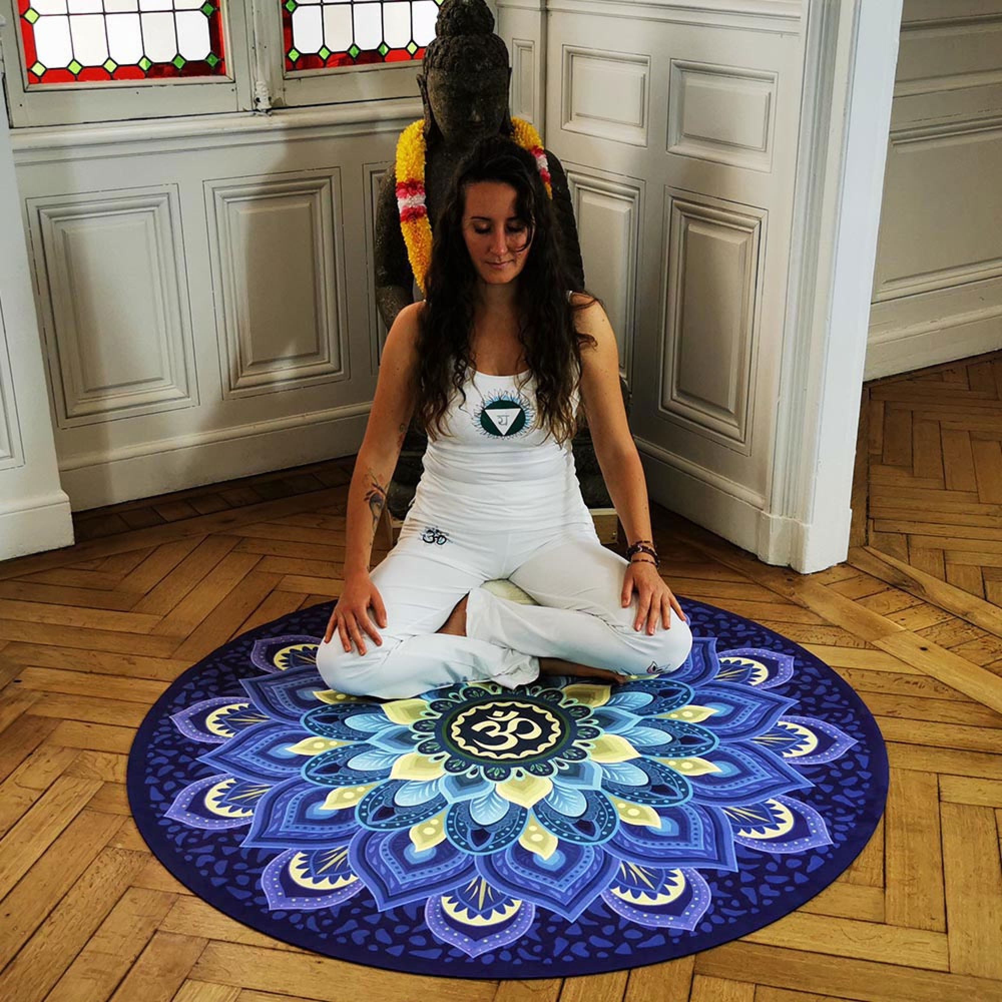 Tapis yoga, méditation mandala + Sac