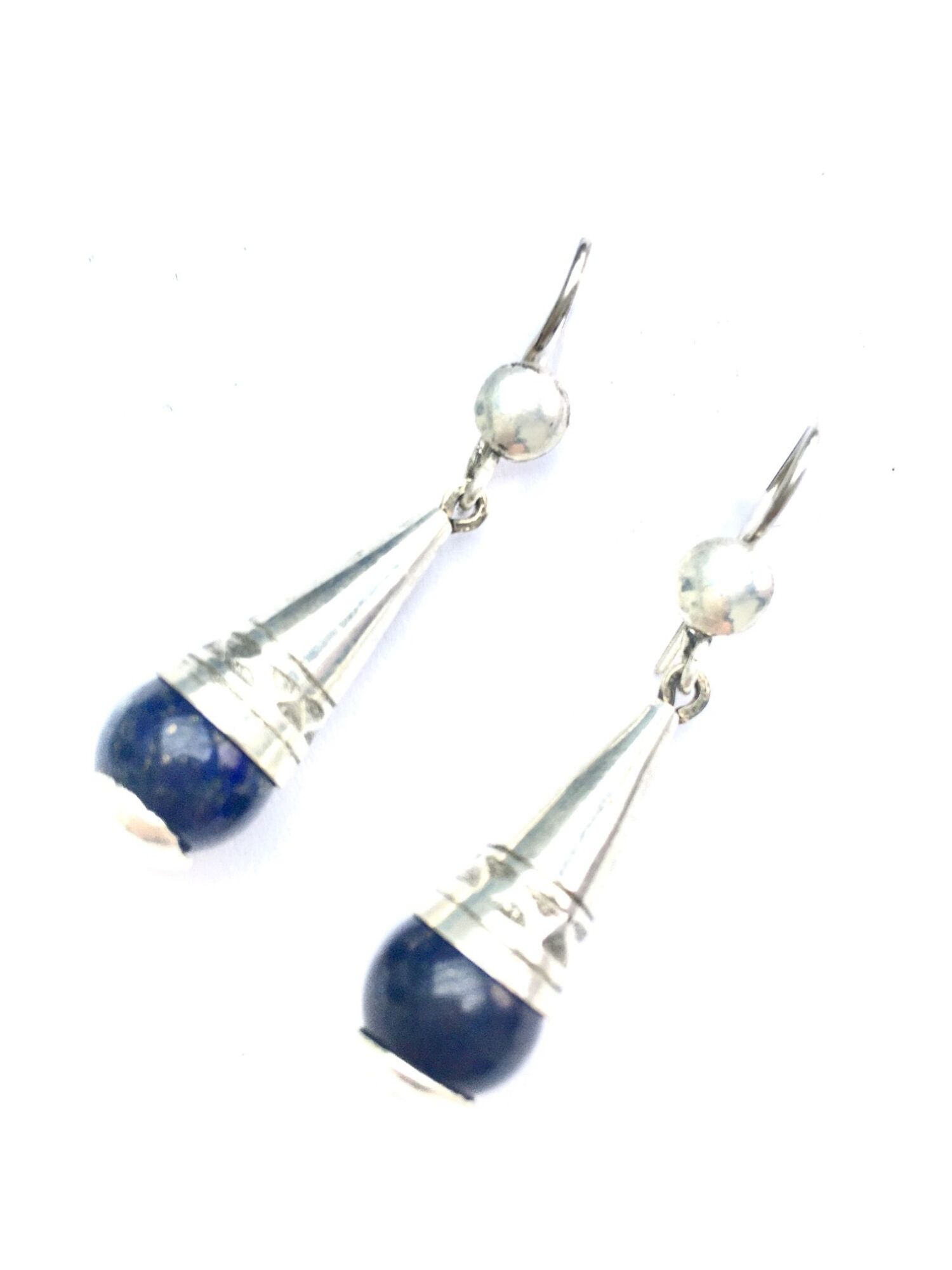 boucles d'oreille ethnique en lapis lazuli