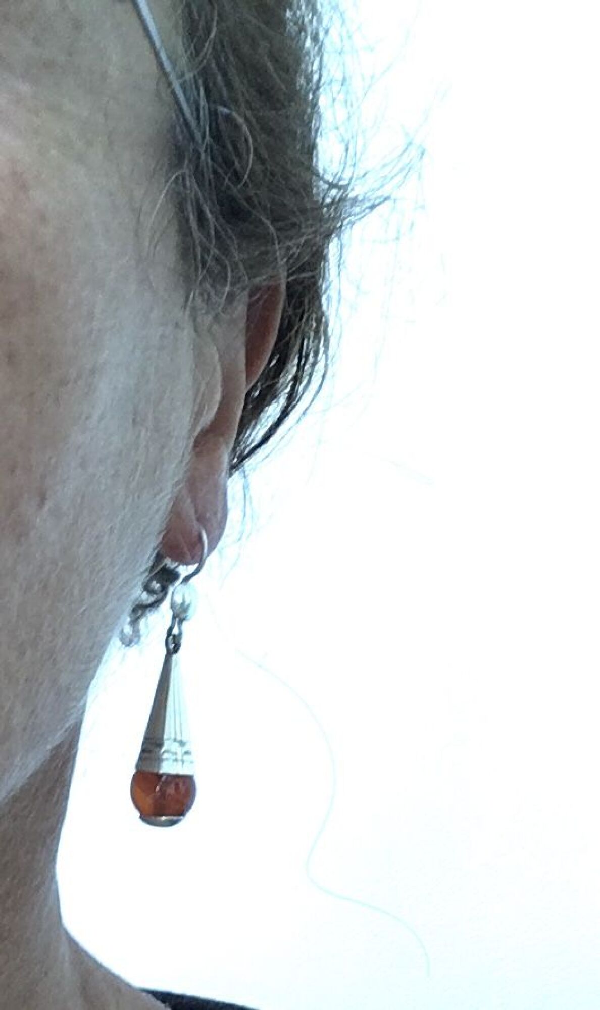 boucles d'oreille touareg rouge orange