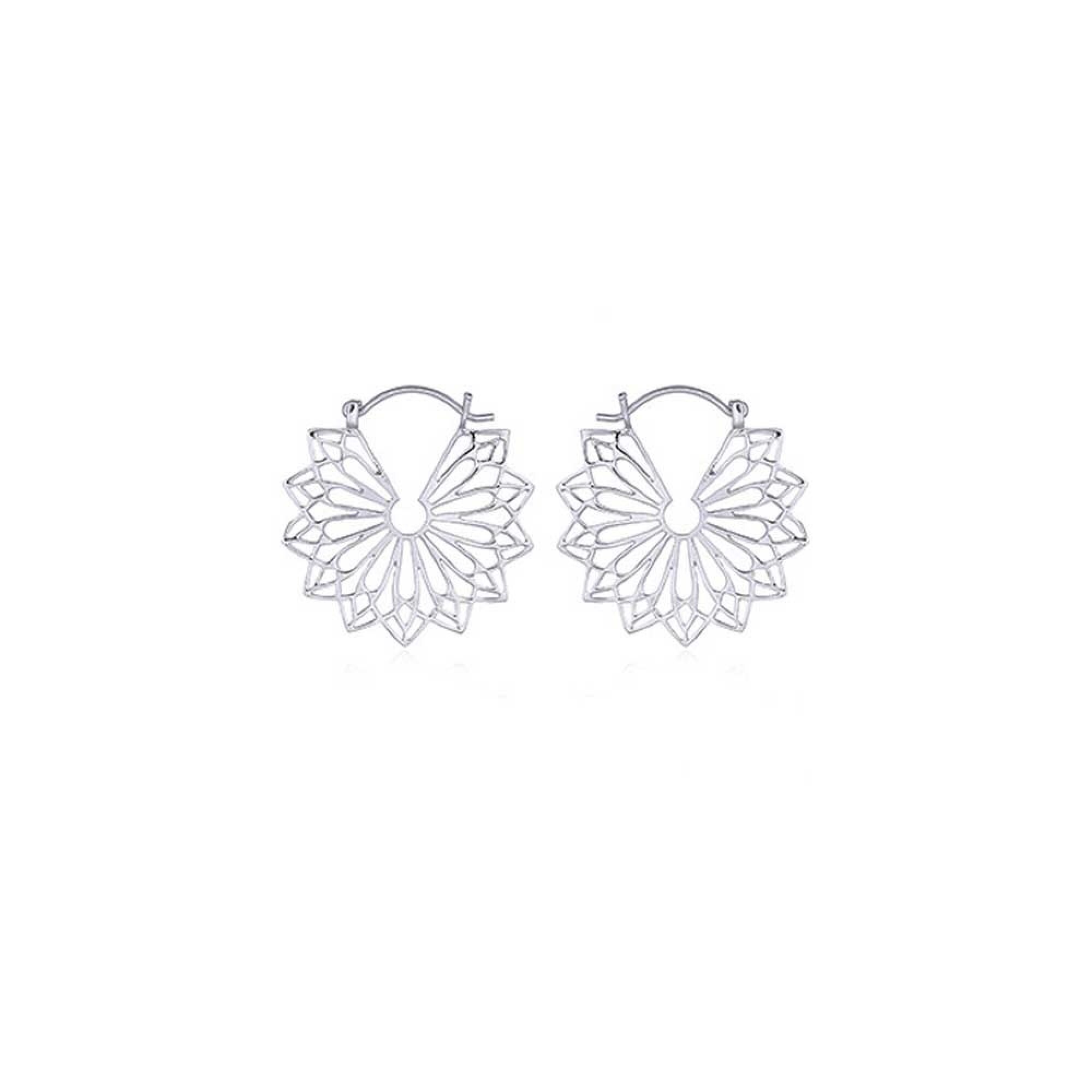 Boucles d'oreilles créoles motif géométrique