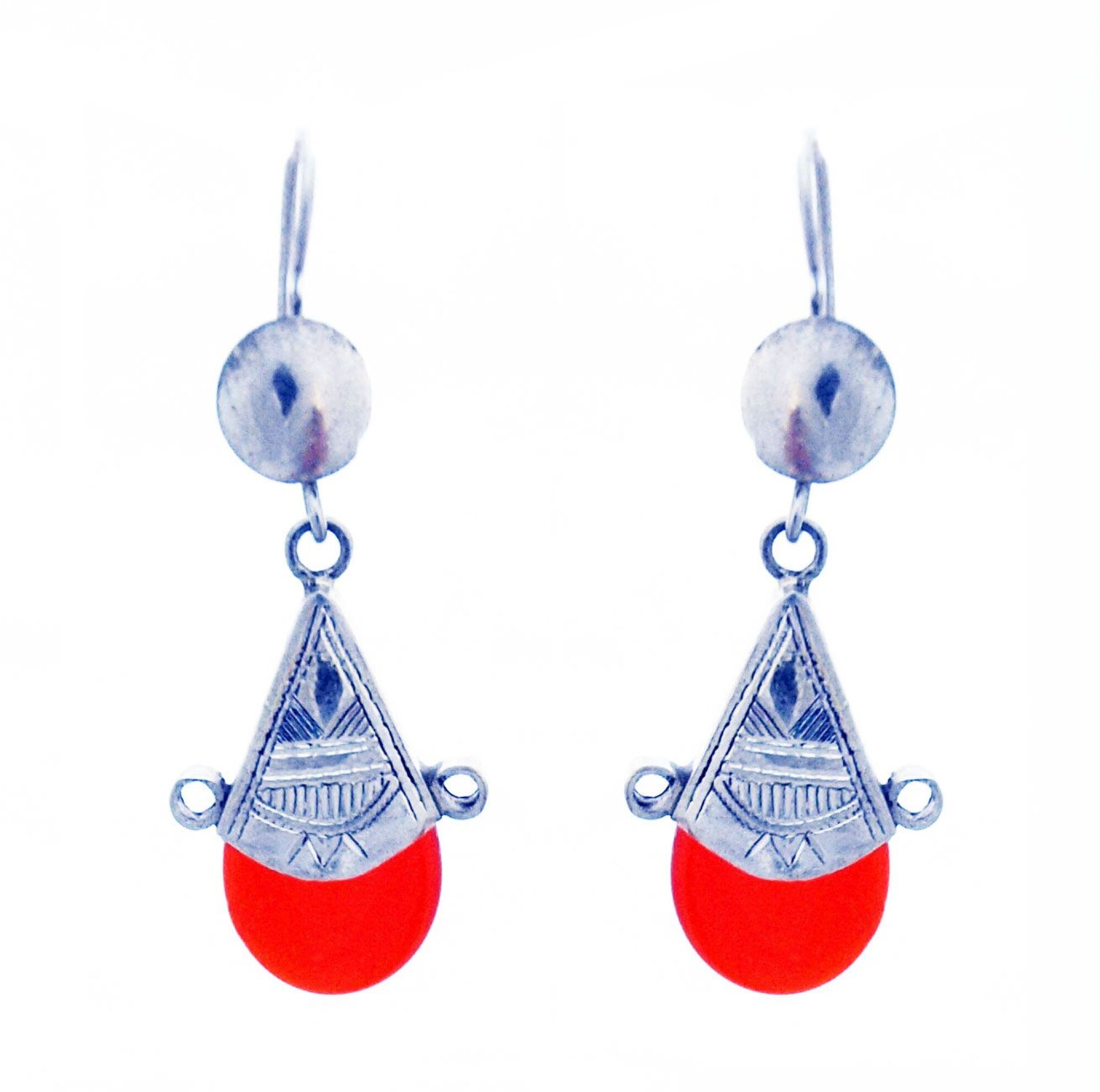 Boucles d'oreilles en argent ethnique