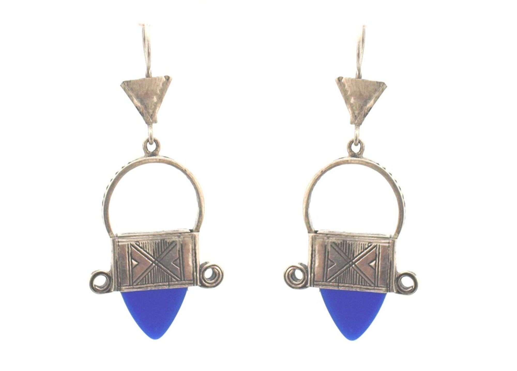 Boucles d'oreilles en argent ethnique