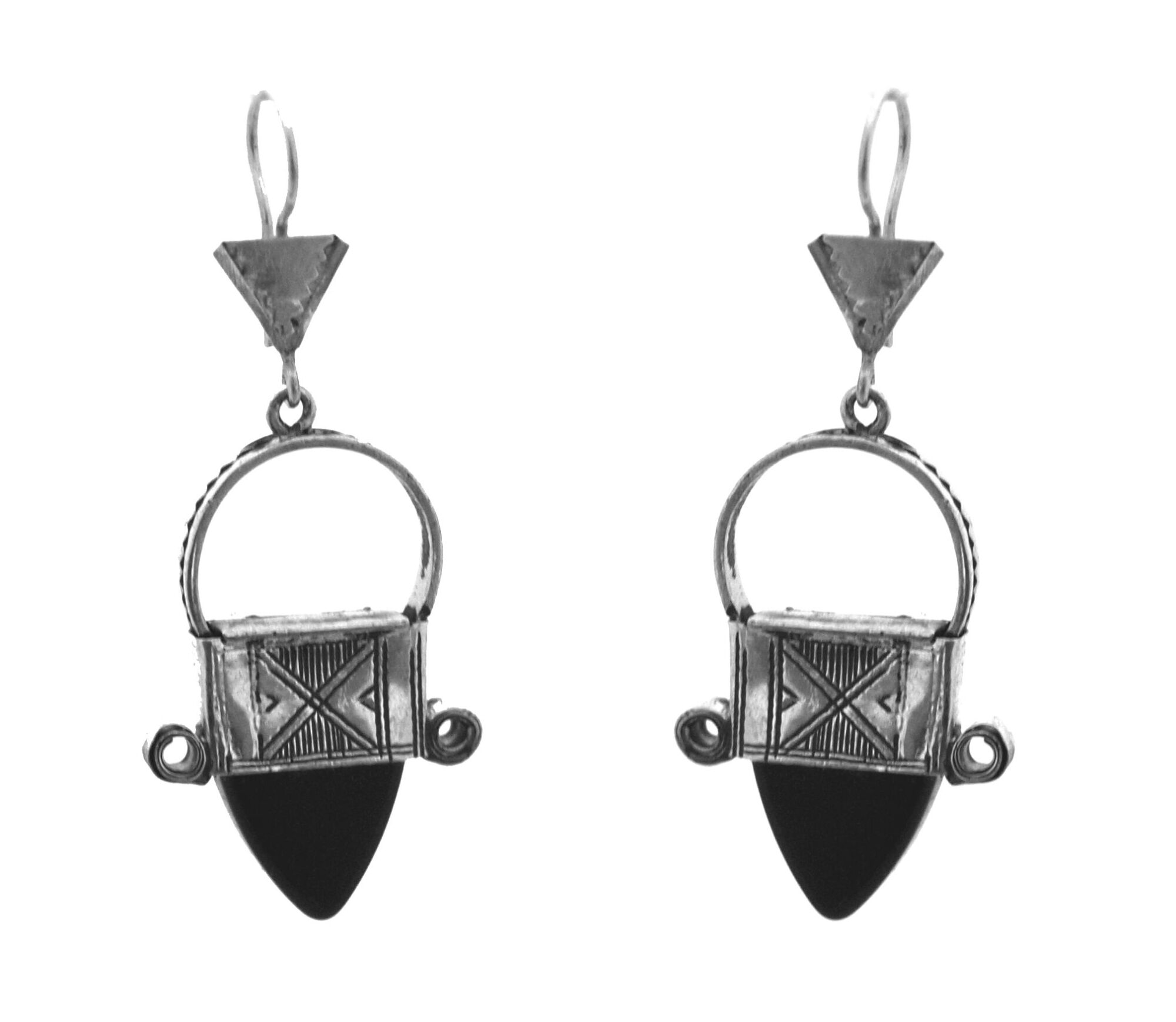 Boucles d'oreilles en argent ethnique