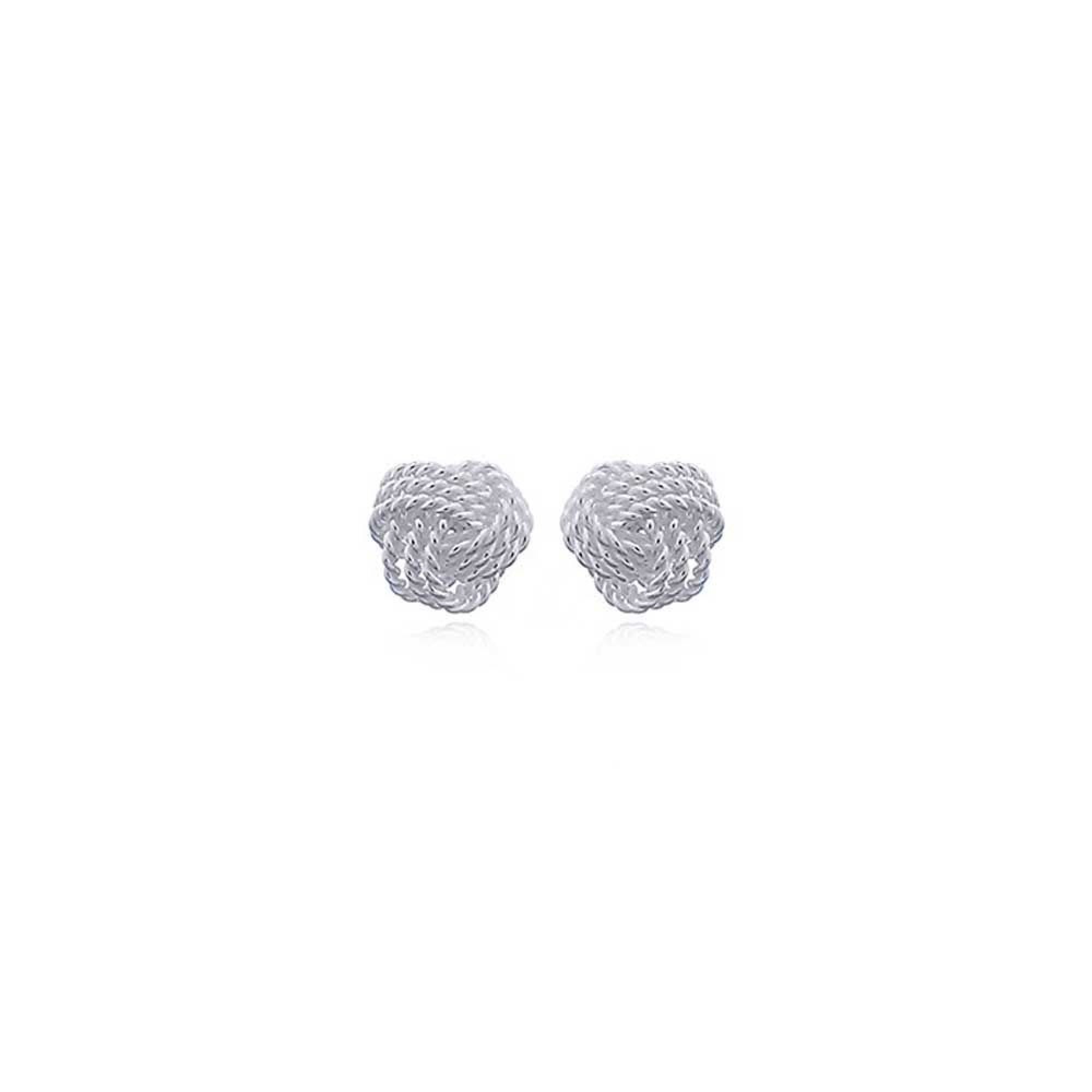 Boucles d'oreilles en argent forme noeud rond
