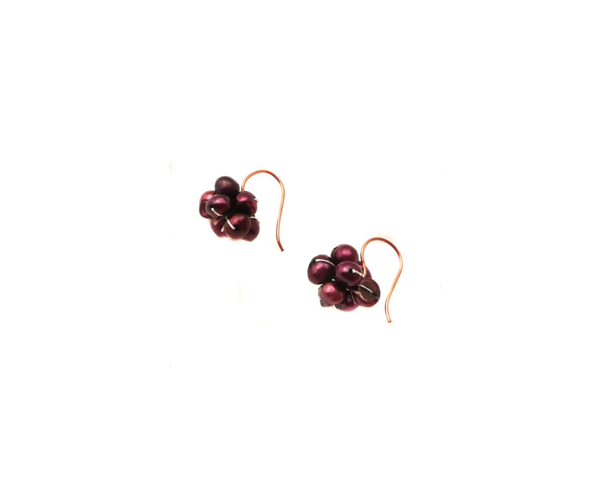 Boucles d'oreilles en laiton et pierres naturelles rune