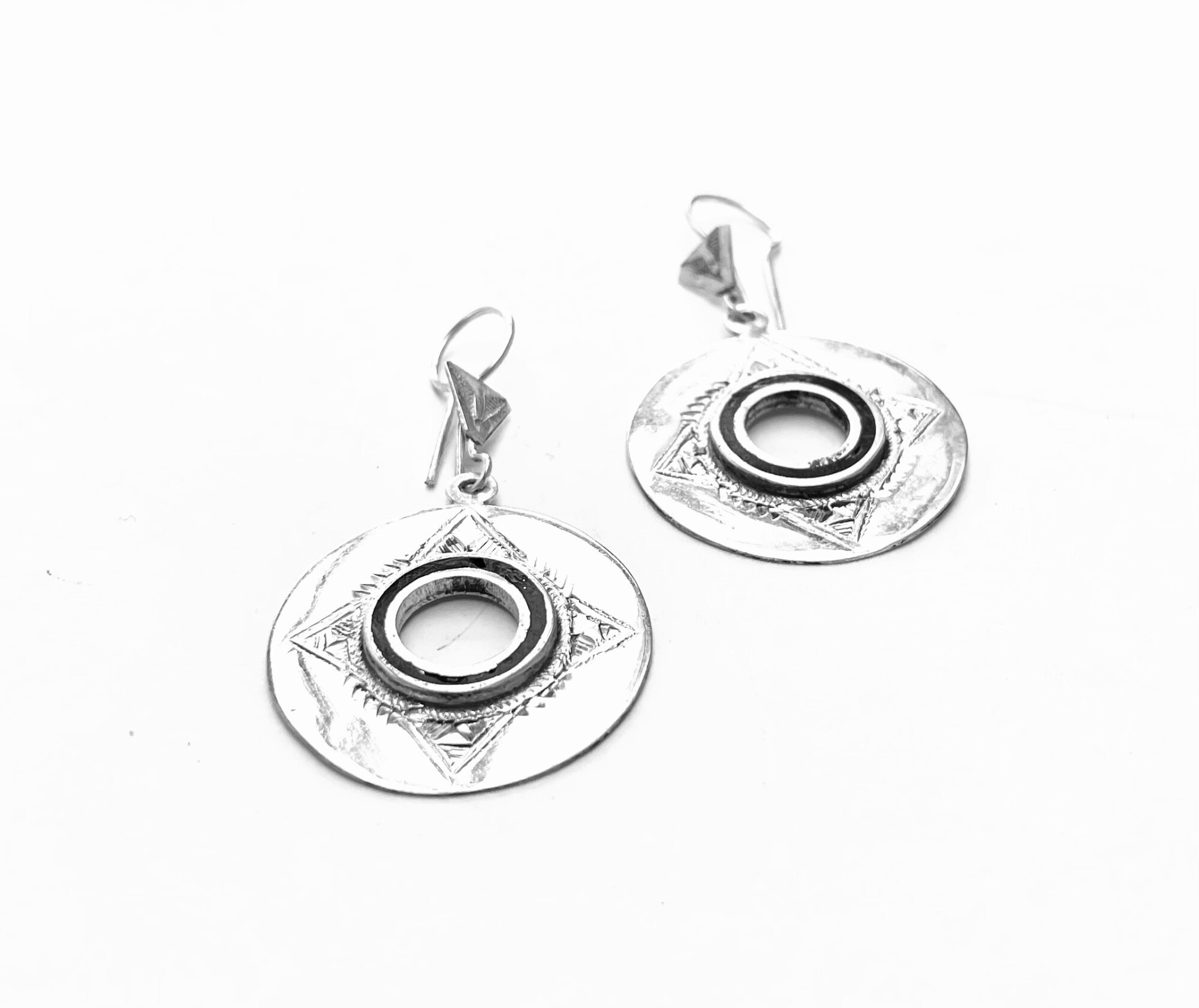 Boucles d'oreilles ethniques rondes