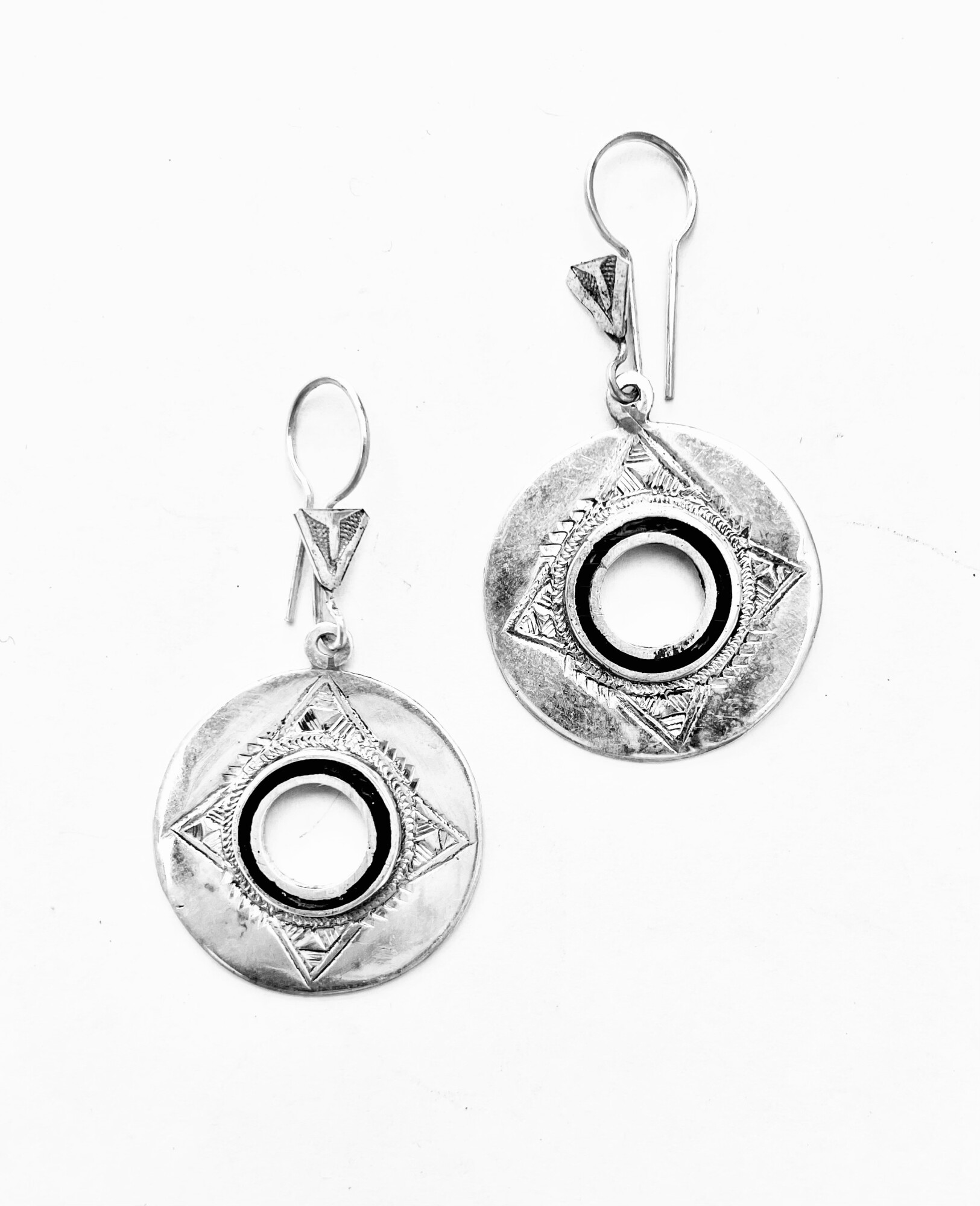 Boucles d'oreilles ethniques rondes