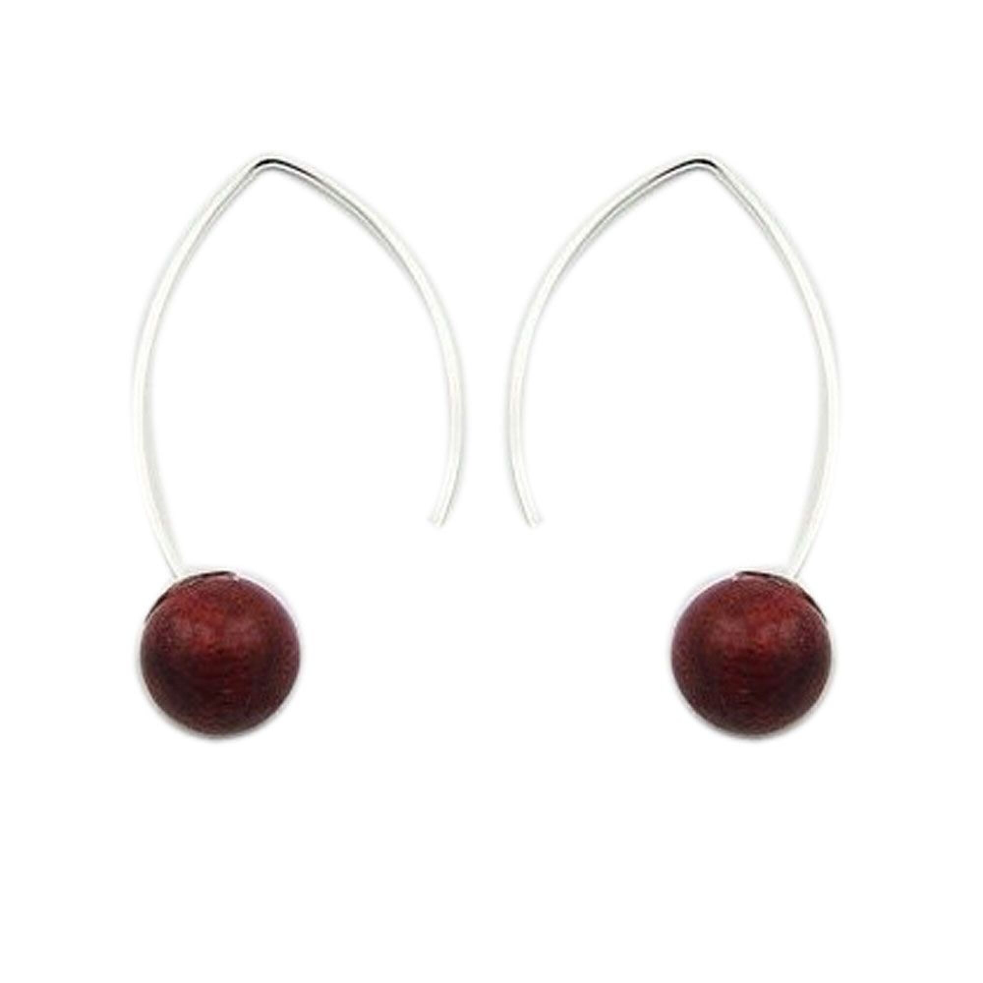 Boucles d'oreilles gorgone rouge